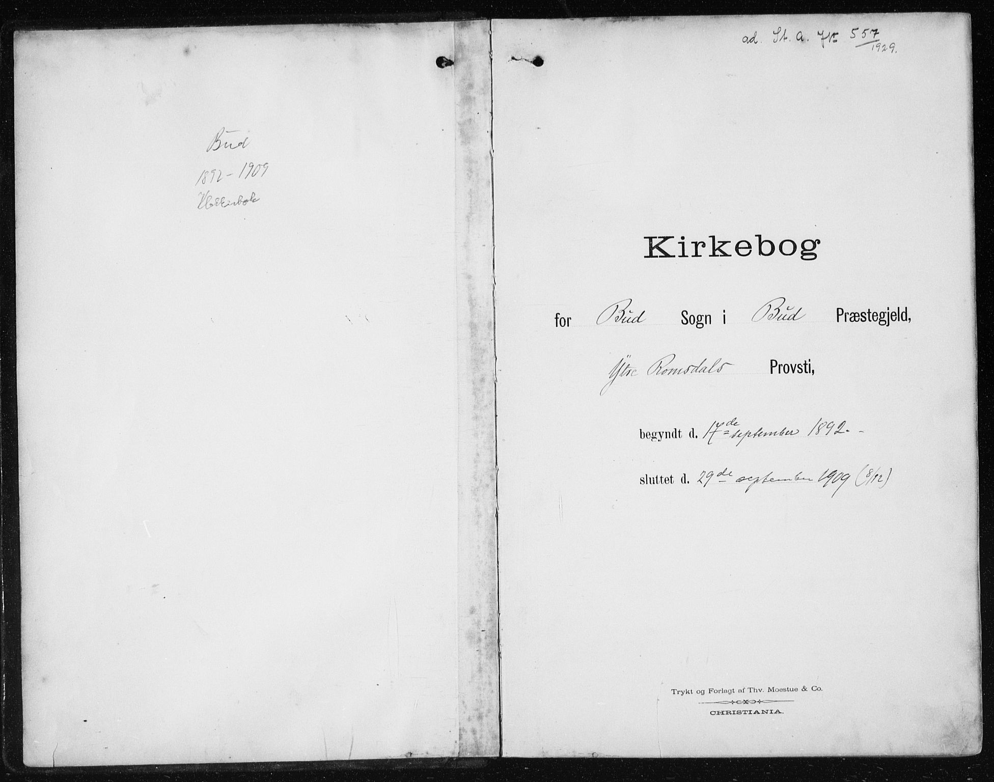 Ministerialprotokoller, klokkerbøker og fødselsregistre - Møre og Romsdal, AV/SAT-A-1454/566/L0773: Klokkerbok nr. 566C02, 1892-1909