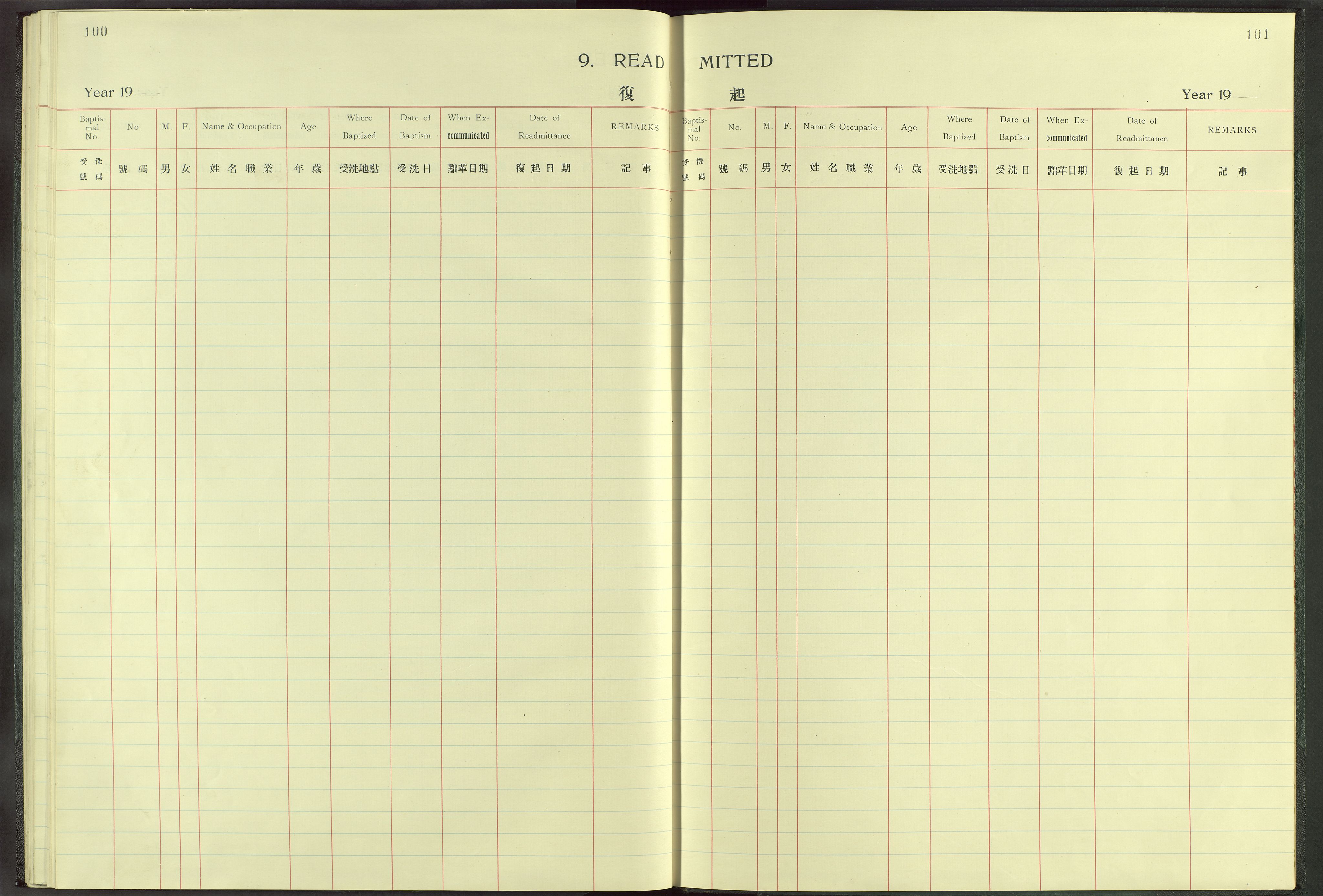 Det Norske Misjonsselskap - utland - Kina (Hunan), VID/MA-A-1065/Dm/L0013: Ministerialbok nr. -, 1908-1948, s. 100-101