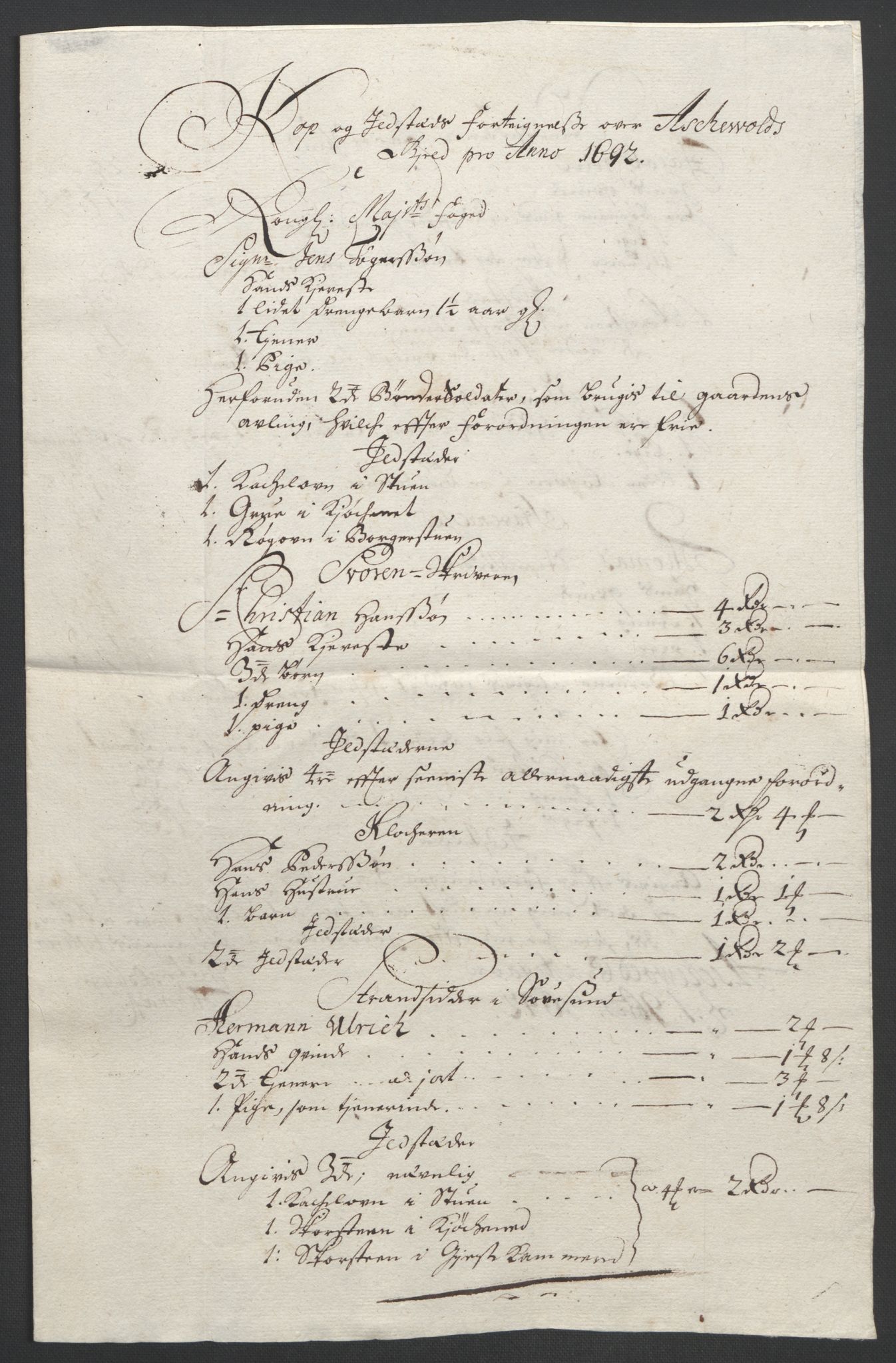 Rentekammeret inntil 1814, Reviderte regnskaper, Fogderegnskap, RA/EA-4092/R53/L3420: Fogderegnskap Sunn- og Nordfjord, 1691-1692, s. 225