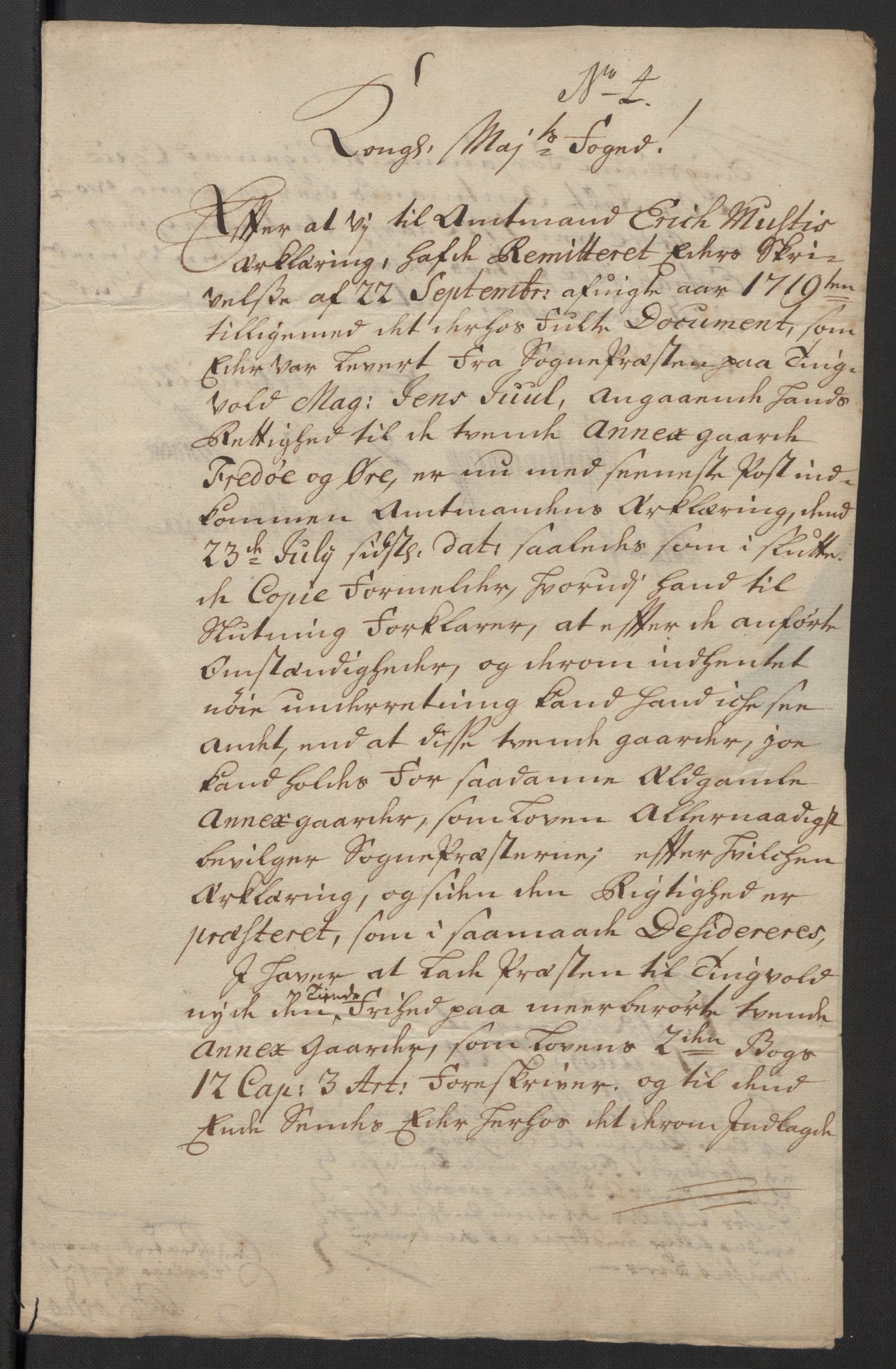 Rentekammeret inntil 1814, Reviderte regnskaper, Fogderegnskap, AV/RA-EA-4092/R56/L3752: Fogderegnskap Nordmøre, 1719, s. 329