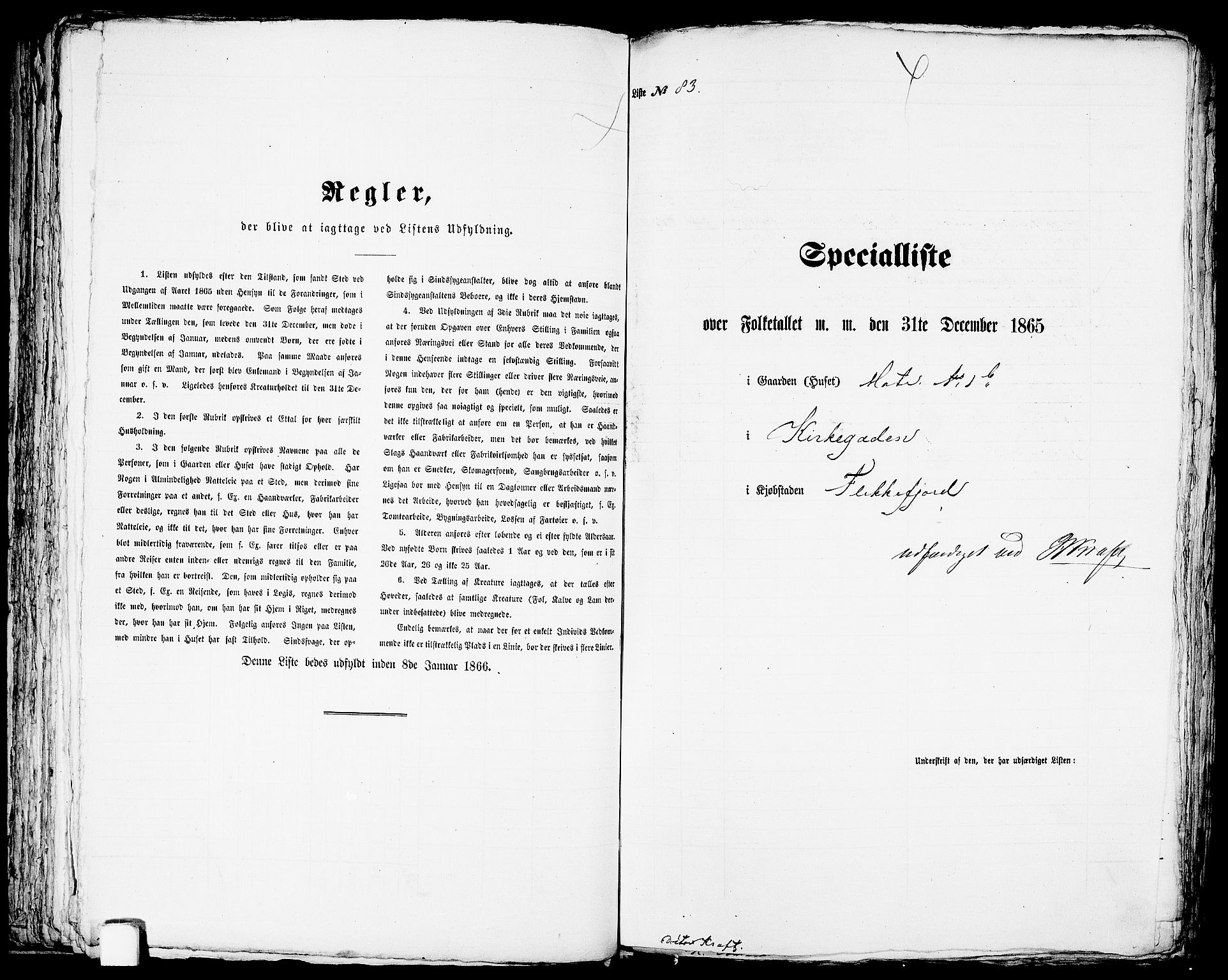 RA, Folketelling 1865 for 1004B Flekkefjord prestegjeld, Flekkefjord kjøpstad, 1865, s. 172