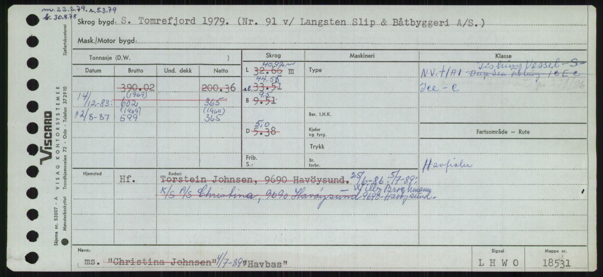 Sjøfartsdirektoratet med forløpere, Skipsmålingen, RA/S-1627/H/Ha/L0002/0002: Fartøy, Eik-Hill / Fartøy, G-Hill, s. 579