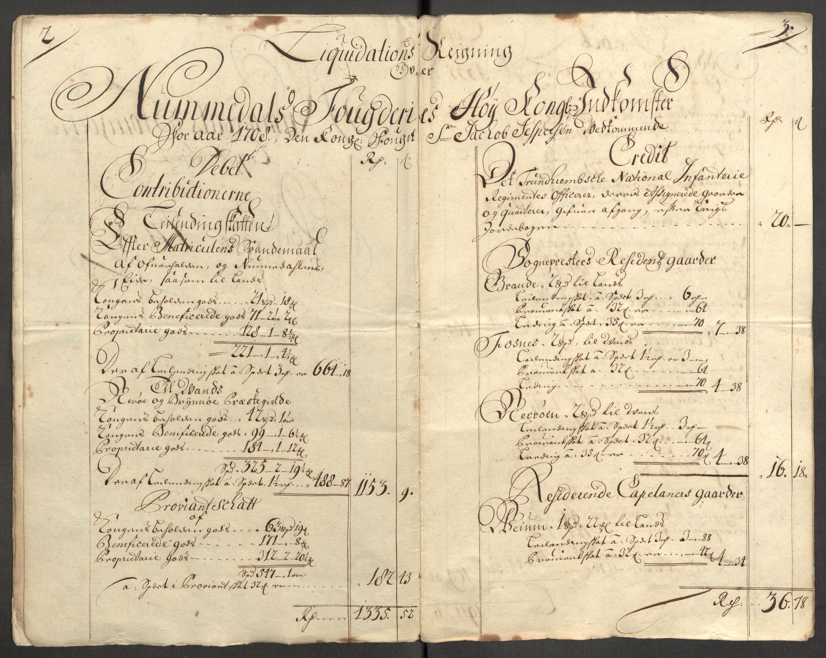 Rentekammeret inntil 1814, Reviderte regnskaper, Fogderegnskap, AV/RA-EA-4092/R64/L4430: Fogderegnskap Namdal, 1707-1708, s. 231