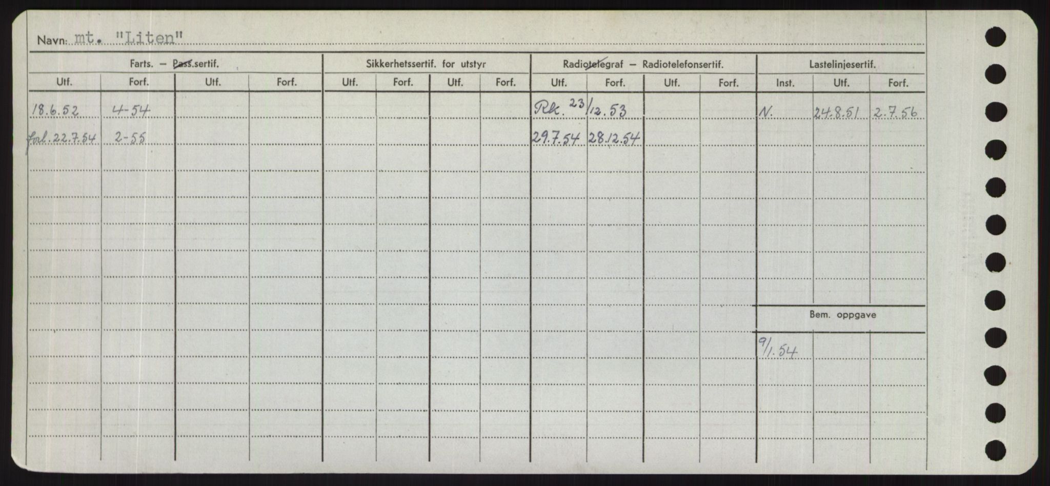 Sjøfartsdirektoratet med forløpere, Skipsmålingen, RA/S-1627/H/Hd/L0023: Fartøy, Lia-Løv, s. 242