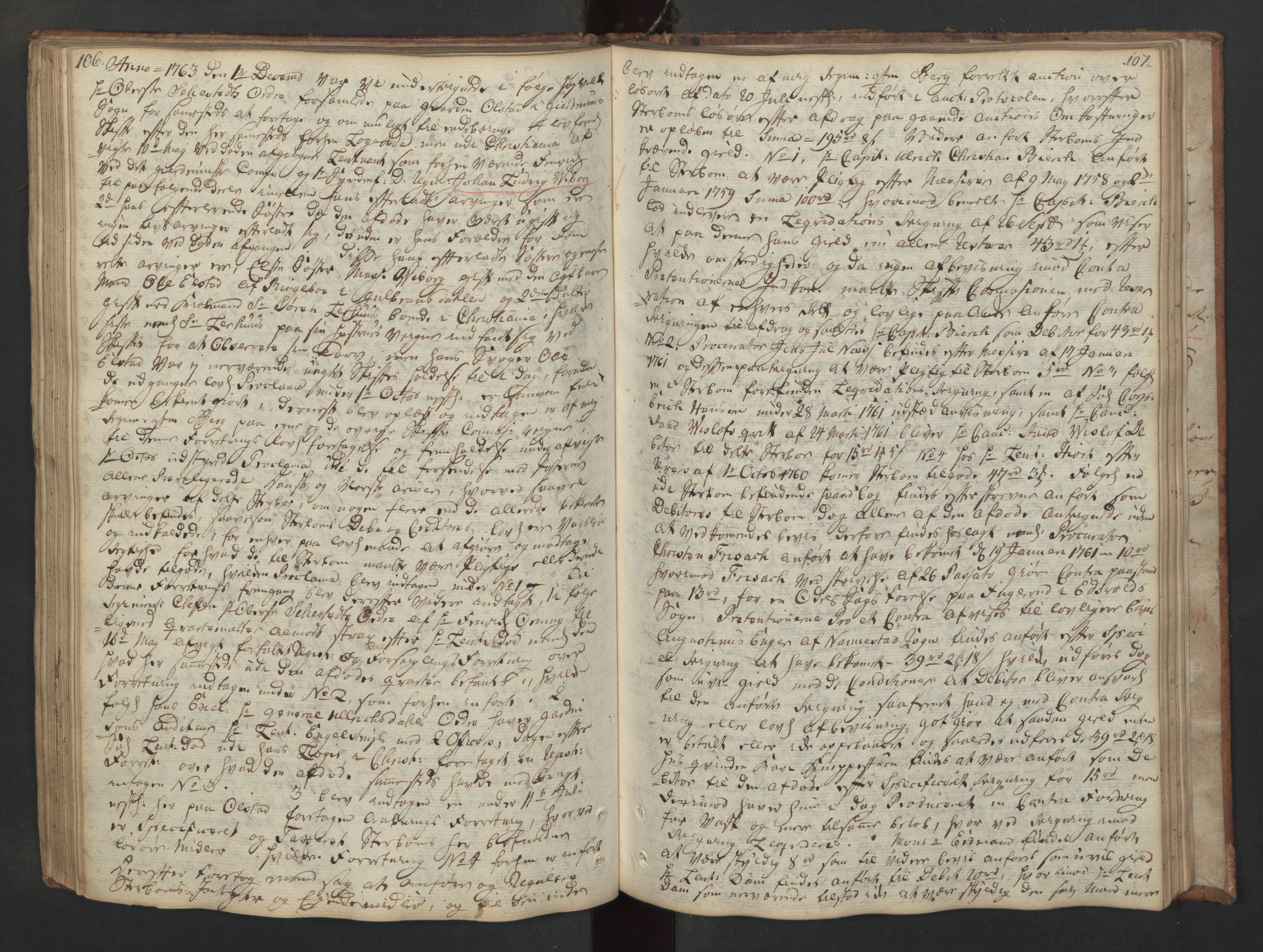 Forsvaret, Generalauditøren, AV/RA-RAFA-1772/F/Fj/Fjc/L0007: Skifteprotokol for 1ste søndenfjeldske dragonregiment, 1762-1789, s. 106-107