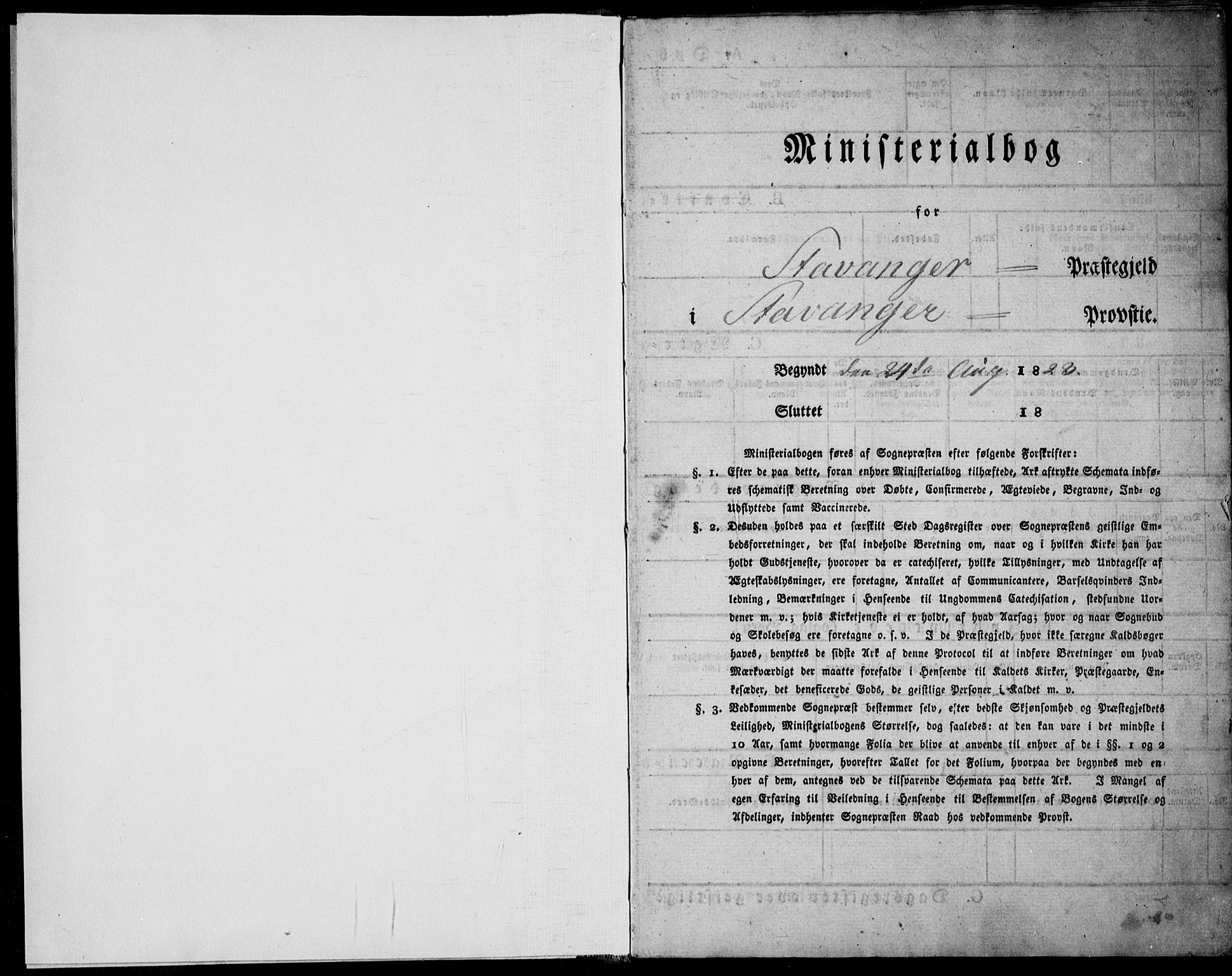 Domkirken sokneprestkontor, SAST/A-101812/001/30/30BA/L0010: Ministerialbok nr. A 10, 1821-1859
