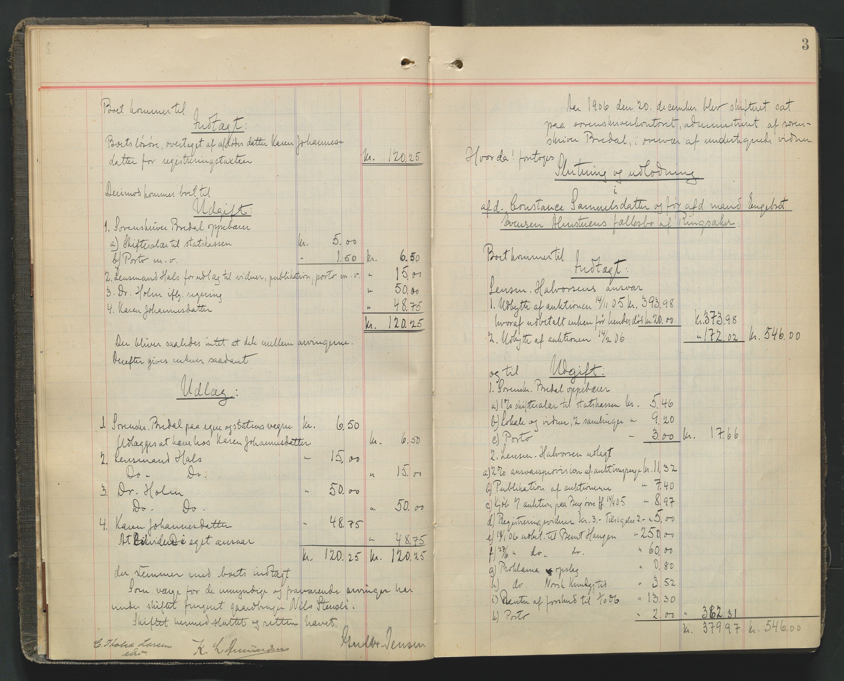 Nord-Hedmark sorenskriveri, AV/SAH-TING-012/J/Jd/L0003: Skifteutlodningsprotokoll, 1906-1914, s. 2b-3a