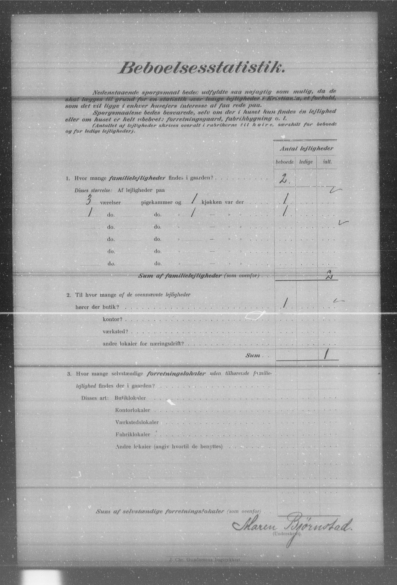 OBA, Kommunal folketelling 31.12.1903 for Kristiania kjøpstad, 1903, s. 25130