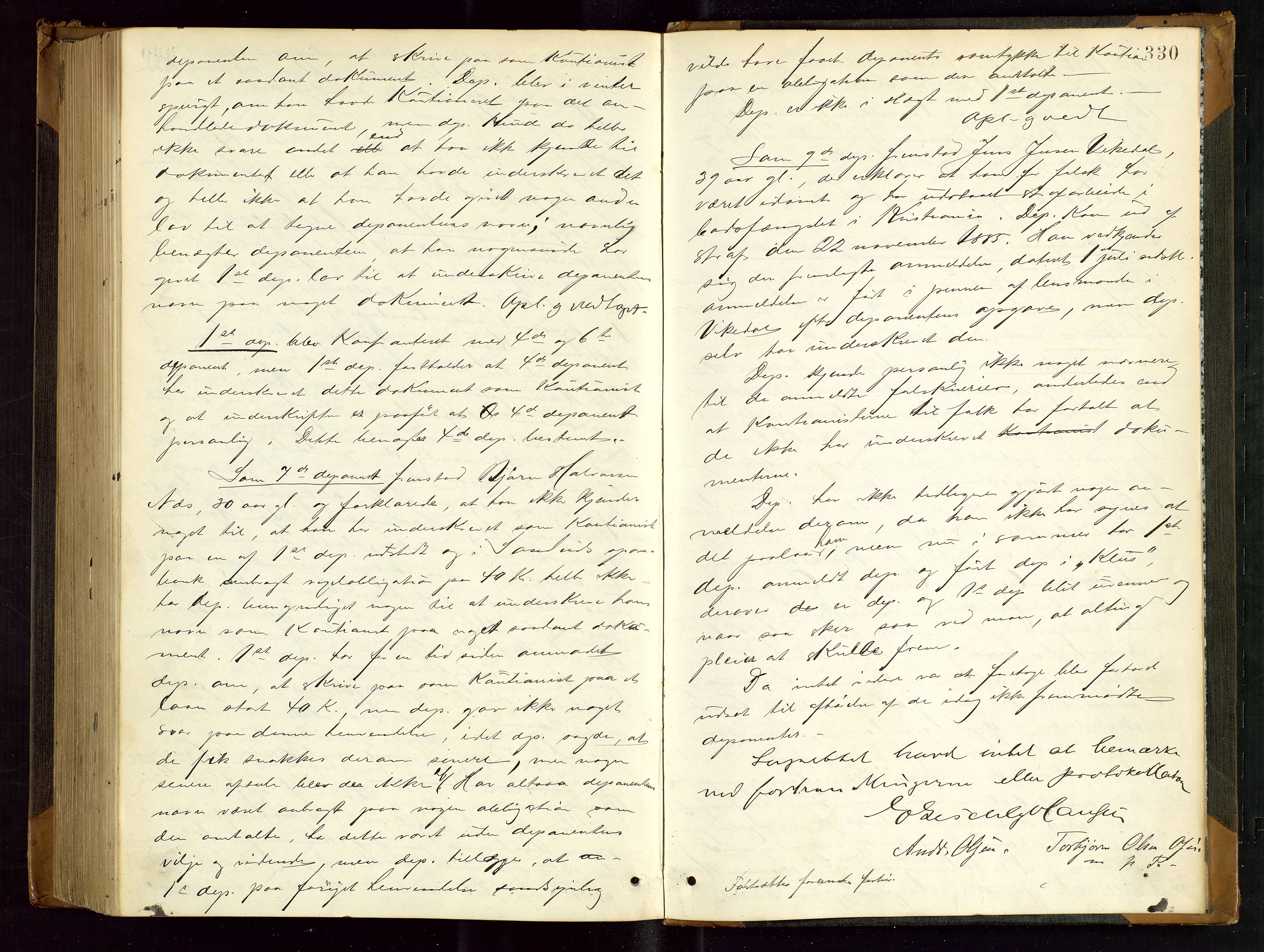 Ryfylke tingrett, AV/SAST-A-100055/001/I/IC/L0013: Ekstrarettsprotokoll, 1882-1887, s. 329b-330a