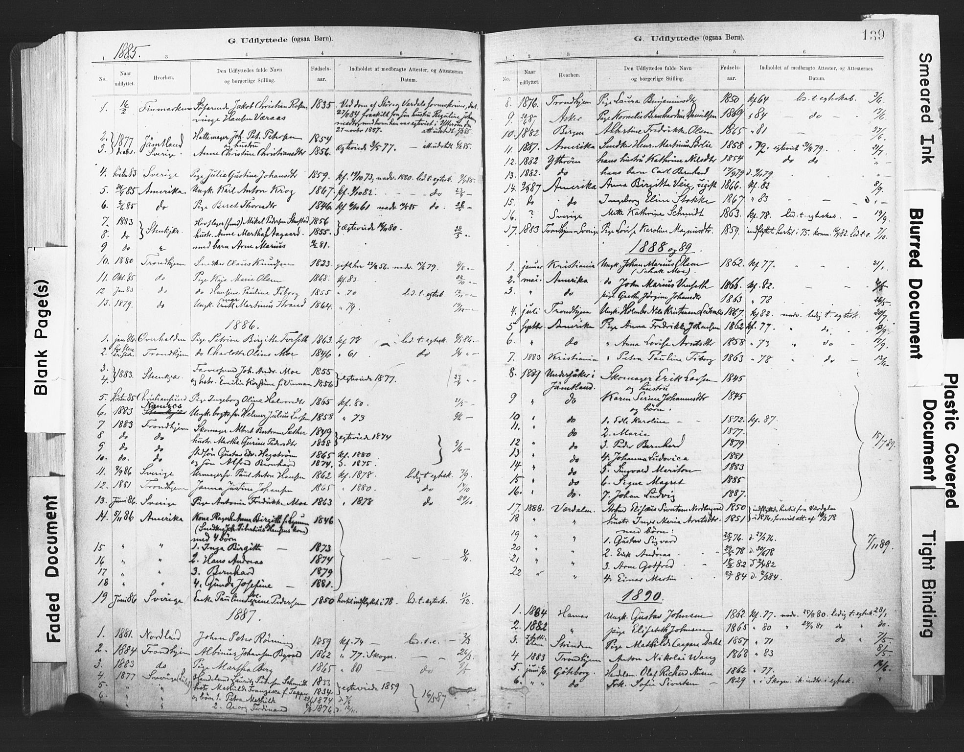 Ministerialprotokoller, klokkerbøker og fødselsregistre - Nord-Trøndelag, SAT/A-1458/720/L0189: Ministerialbok nr. 720A05, 1880-1911, s. 139