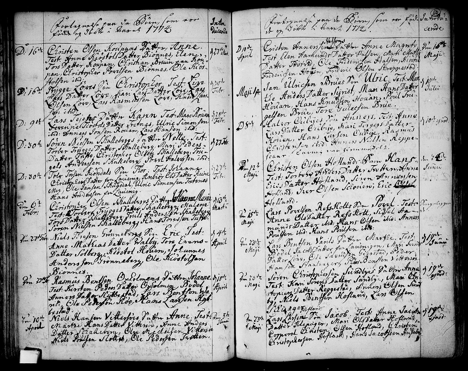 Tjølling kirkebøker, SAKO/A-60/F/Fa/L0003: Ministerialbok nr. 3, 1735-1778, s. 50