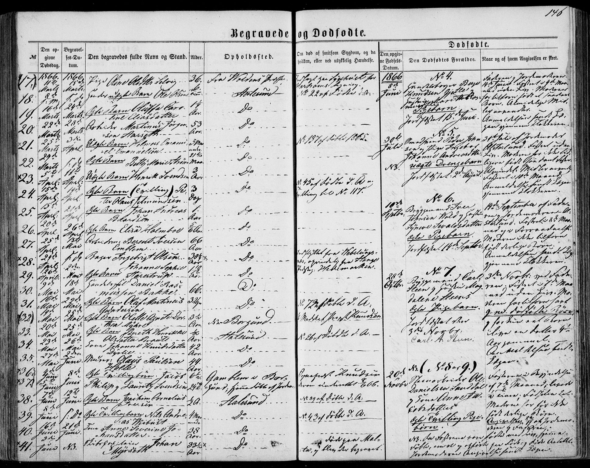 Ministerialprotokoller, klokkerbøker og fødselsregistre - Møre og Romsdal, AV/SAT-A-1454/529/L0452: Ministerialbok nr. 529A02, 1864-1871, s. 146