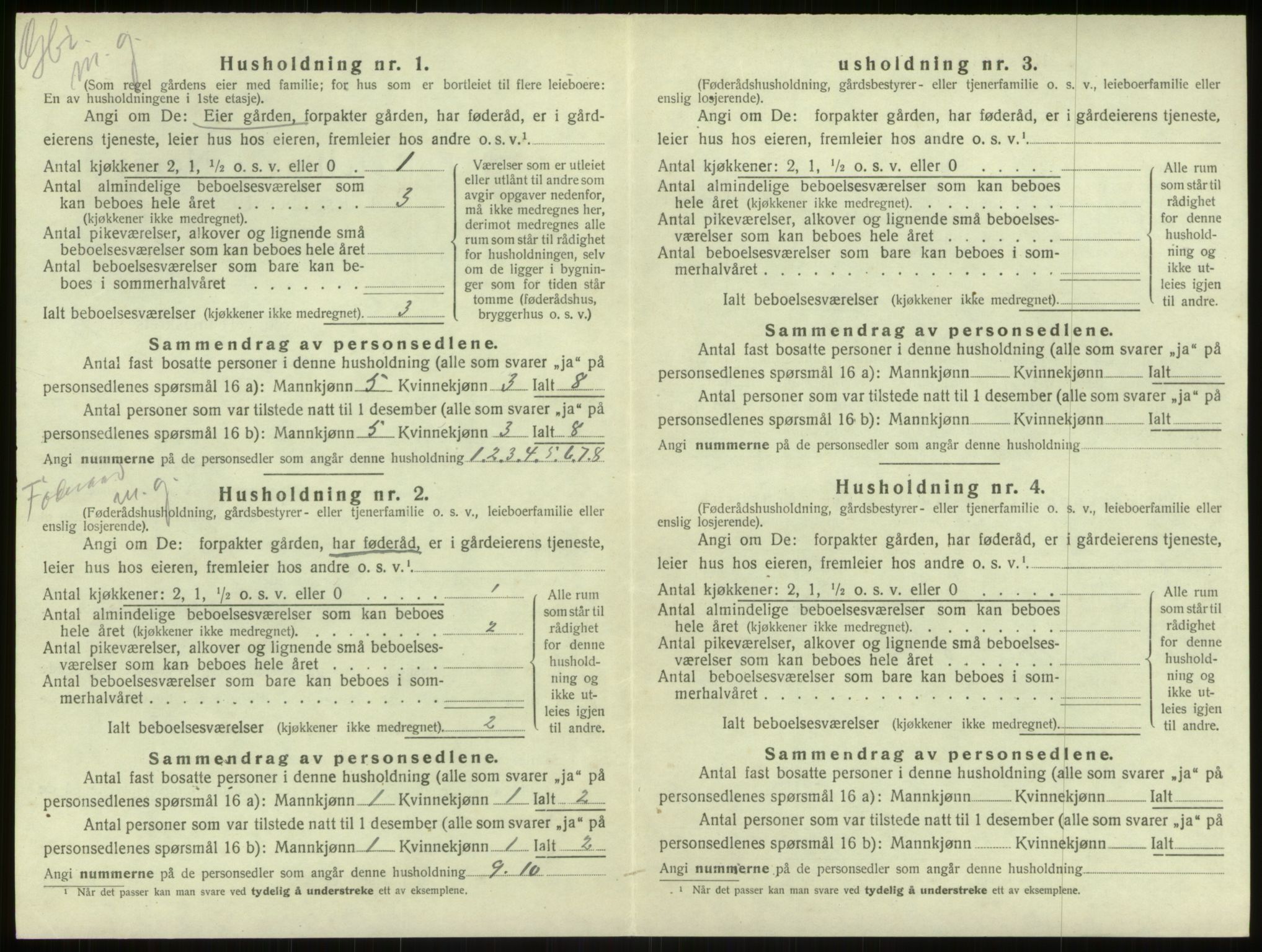 SAB, Folketelling 1920 for 1250 Haus herred, 1920, s. 844