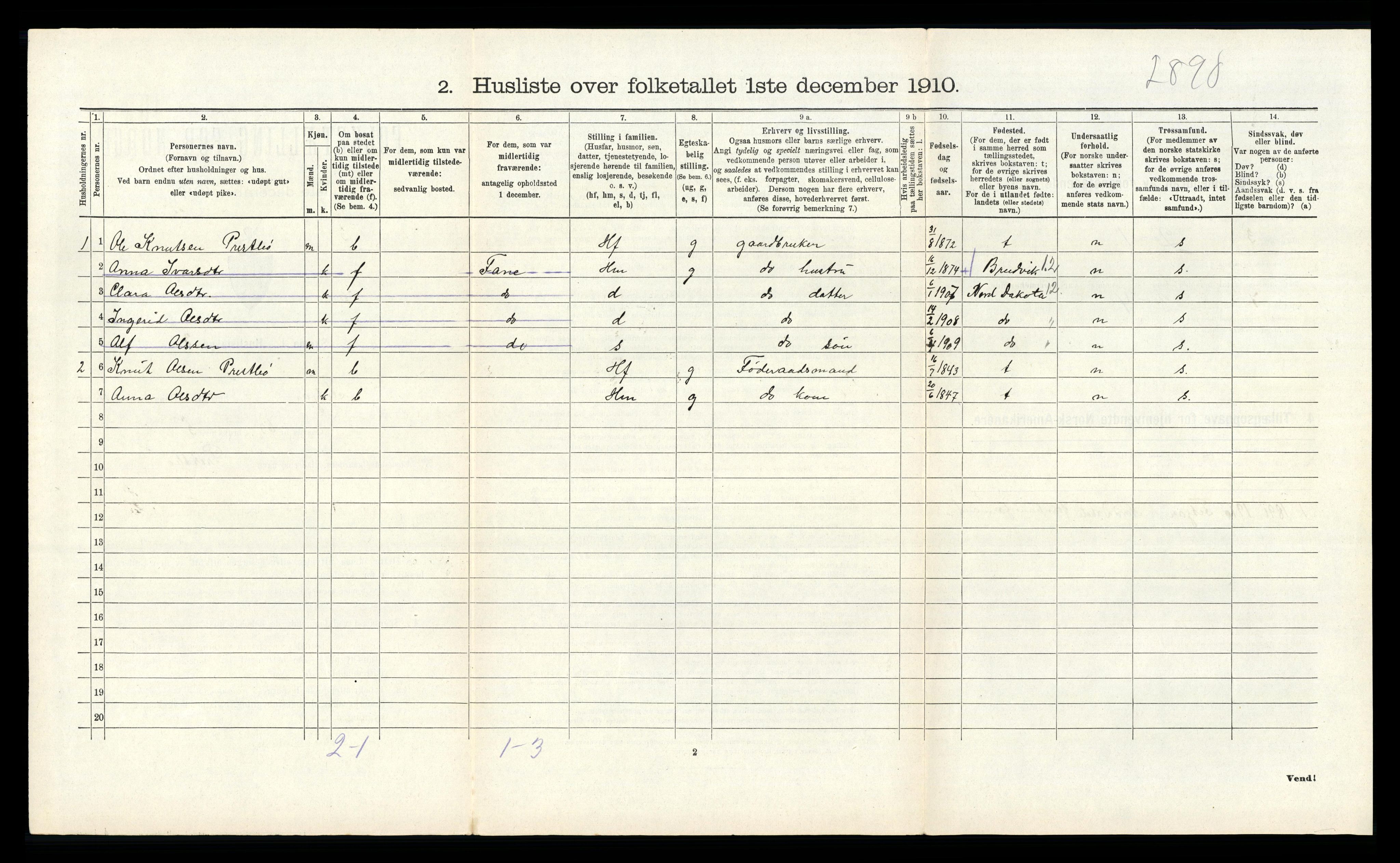 RA, Folketelling 1910 for 1222 Fitjar herred, 1910, s. 740