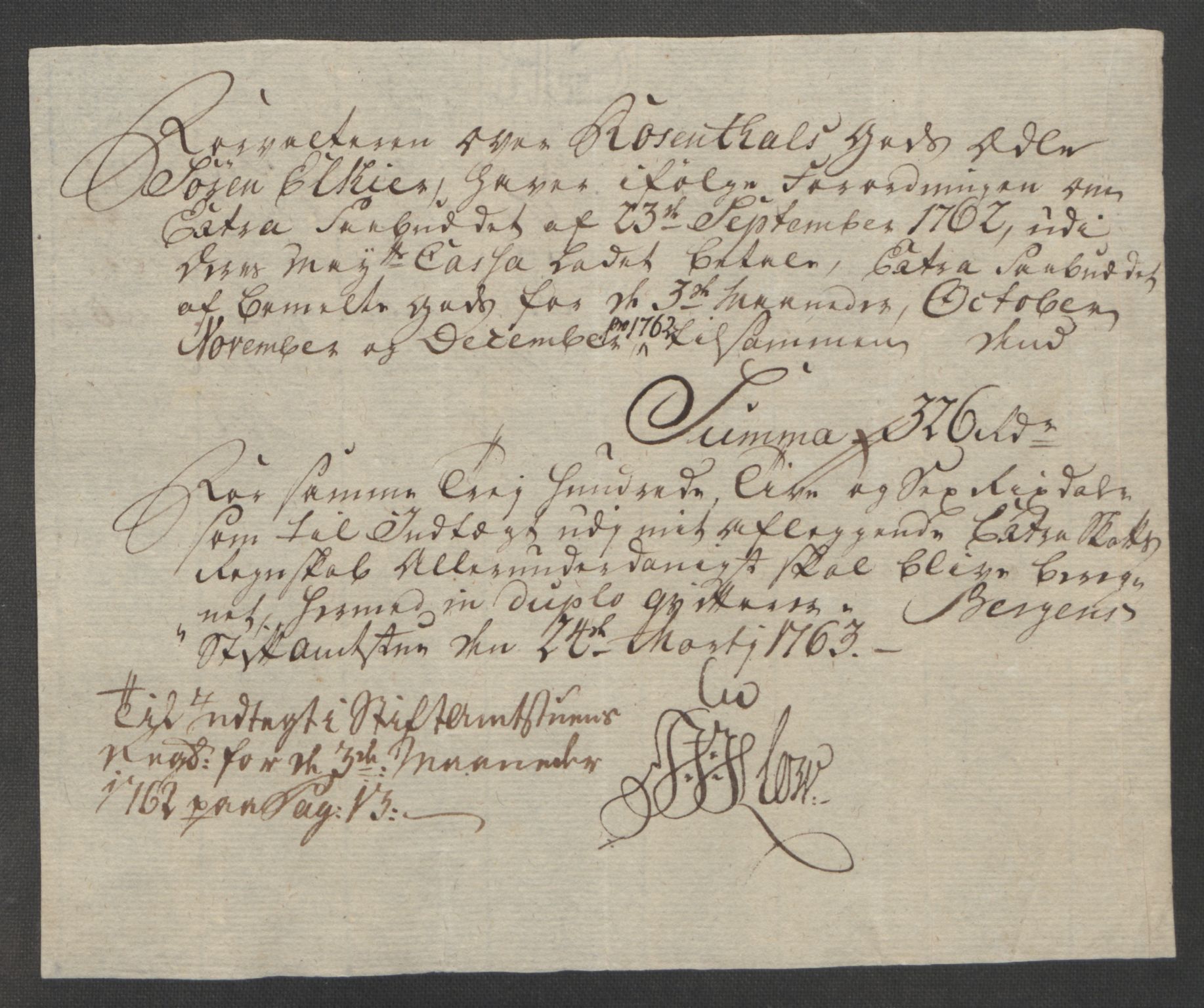 Rentekammeret inntil 1814, Reviderte regnskaper, Fogderegnskap, AV/RA-EA-4092/R49/L3157: Ekstraskatten Rosendal Baroni, 1762-1772, s. 14