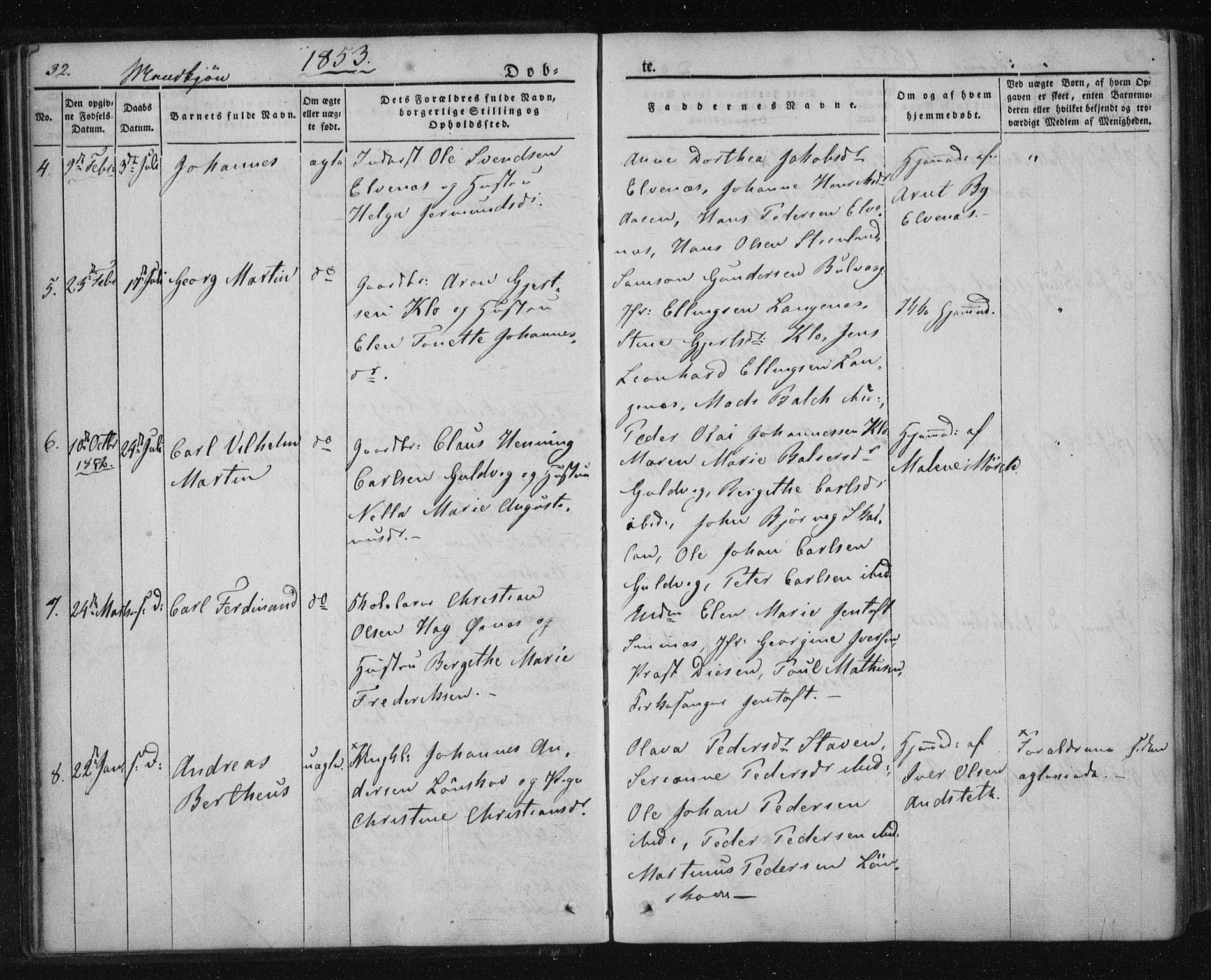Ministerialprotokoller, klokkerbøker og fødselsregistre - Nordland, AV/SAT-A-1459/893/L1332: Ministerialbok nr. 893A05, 1841-1858, s. 32