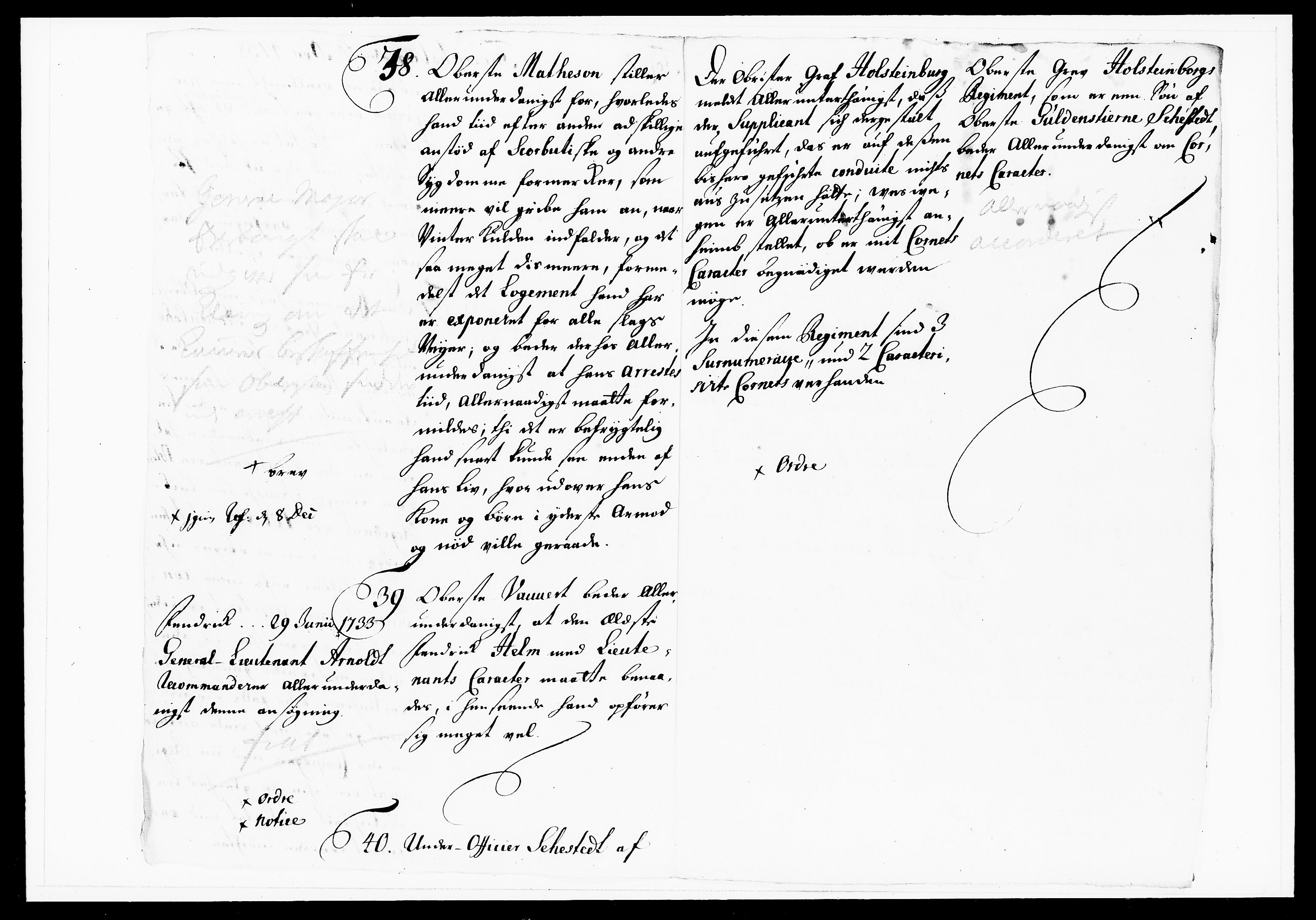 Krigskollegiet, Krigskancelliet, DRA/A-0006/-/1143-1150: Refererede sager, 1738, s. 478