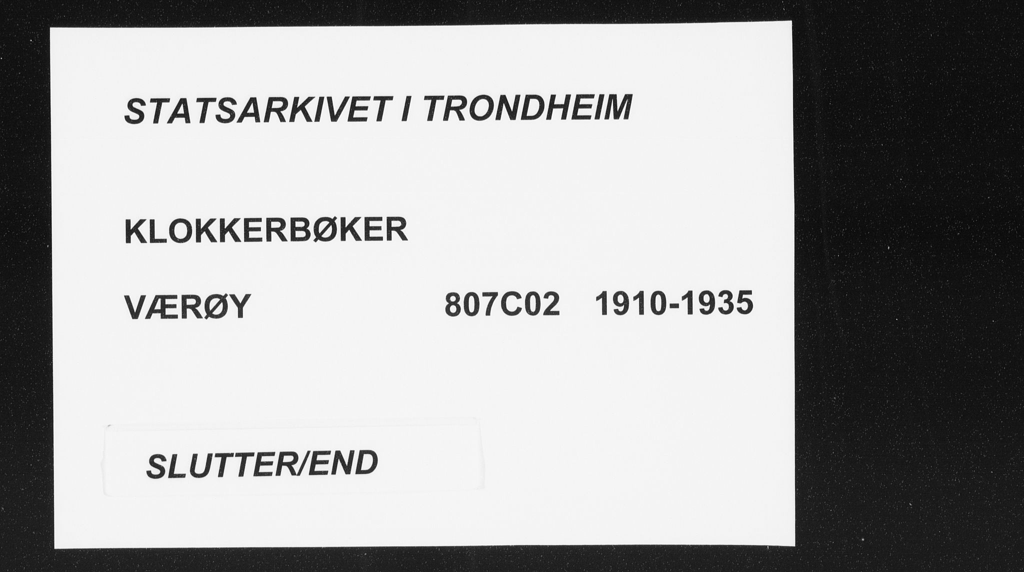 Ministerialprotokoller, klokkerbøker og fødselsregistre - Nordland, AV/SAT-A-1459/807/L0124: Klokkerbok nr. 807C02, 1910-1935