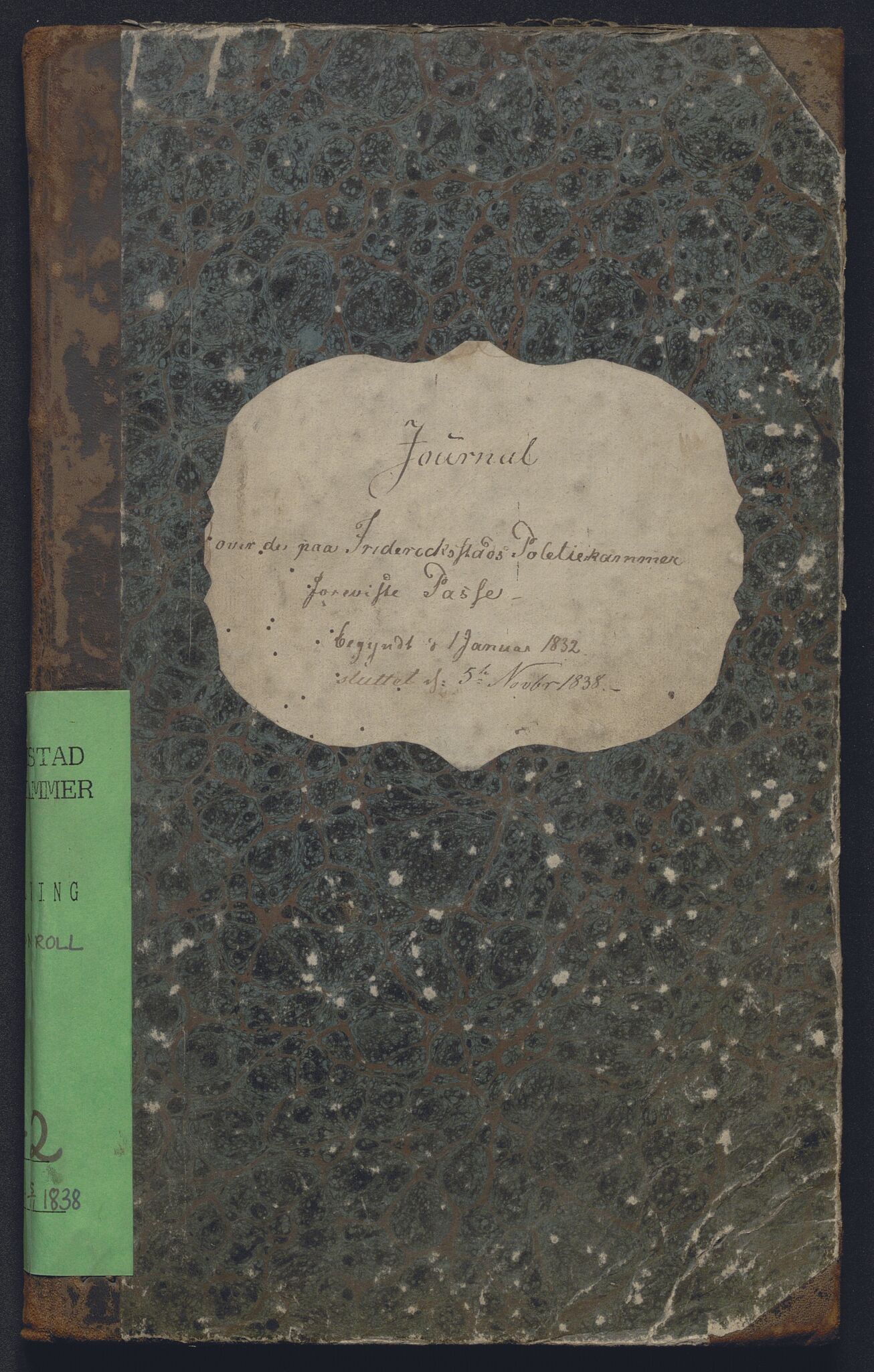 Fredrikstad politikammer, AV/SAO-A-10055/H/Ha/Haa/Haac/L0002: Passjournal, 1832-1838