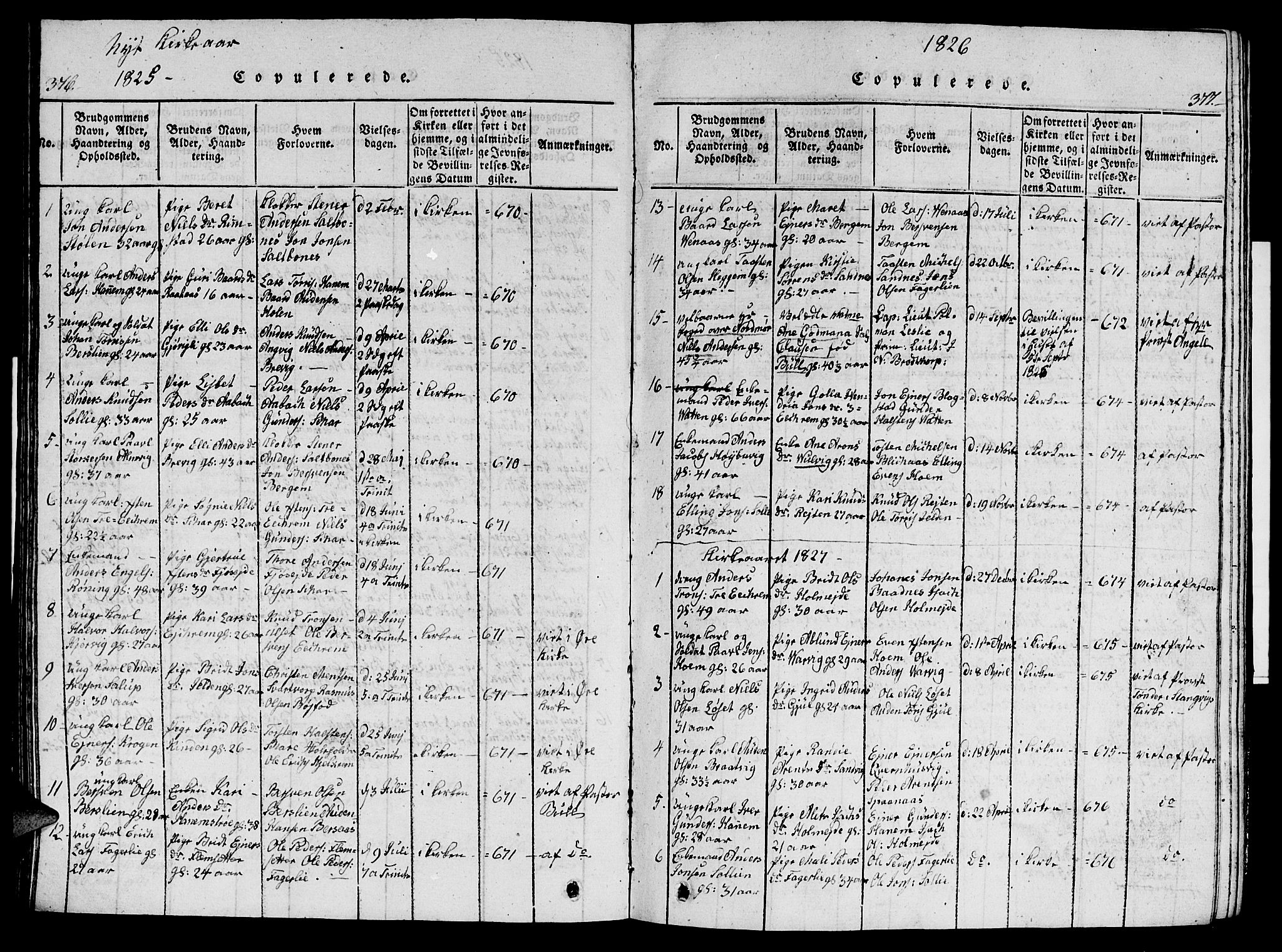 Ministerialprotokoller, klokkerbøker og fødselsregistre - Møre og Romsdal, AV/SAT-A-1454/586/L0990: Klokkerbok nr. 586C01, 1819-1837, s. 376-377