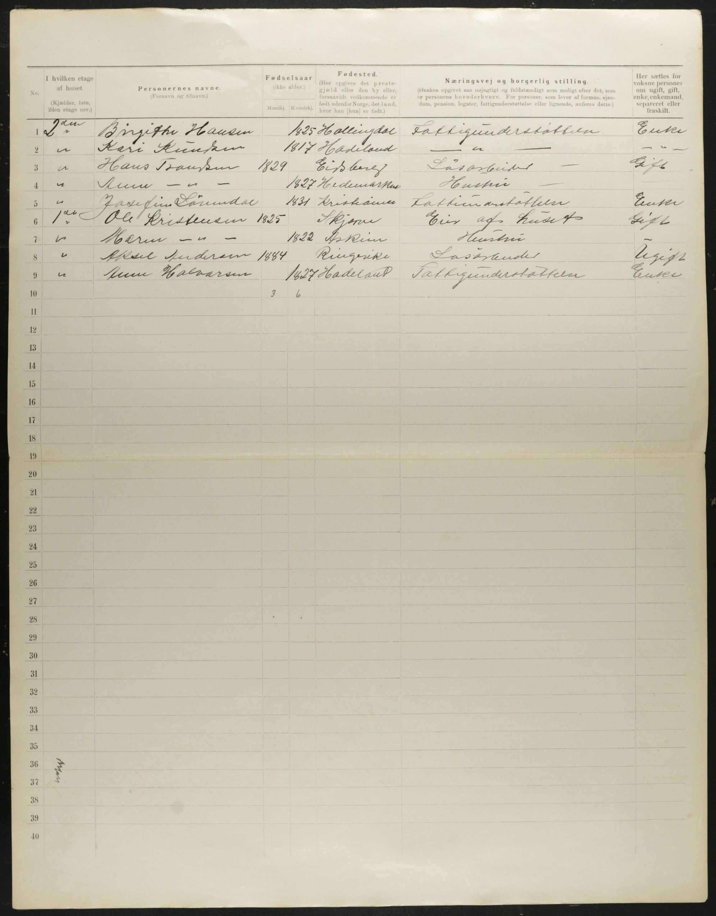 OBA, Kommunal folketelling 31.12.1901 for Kristiania kjøpstad, 1901, s. 413