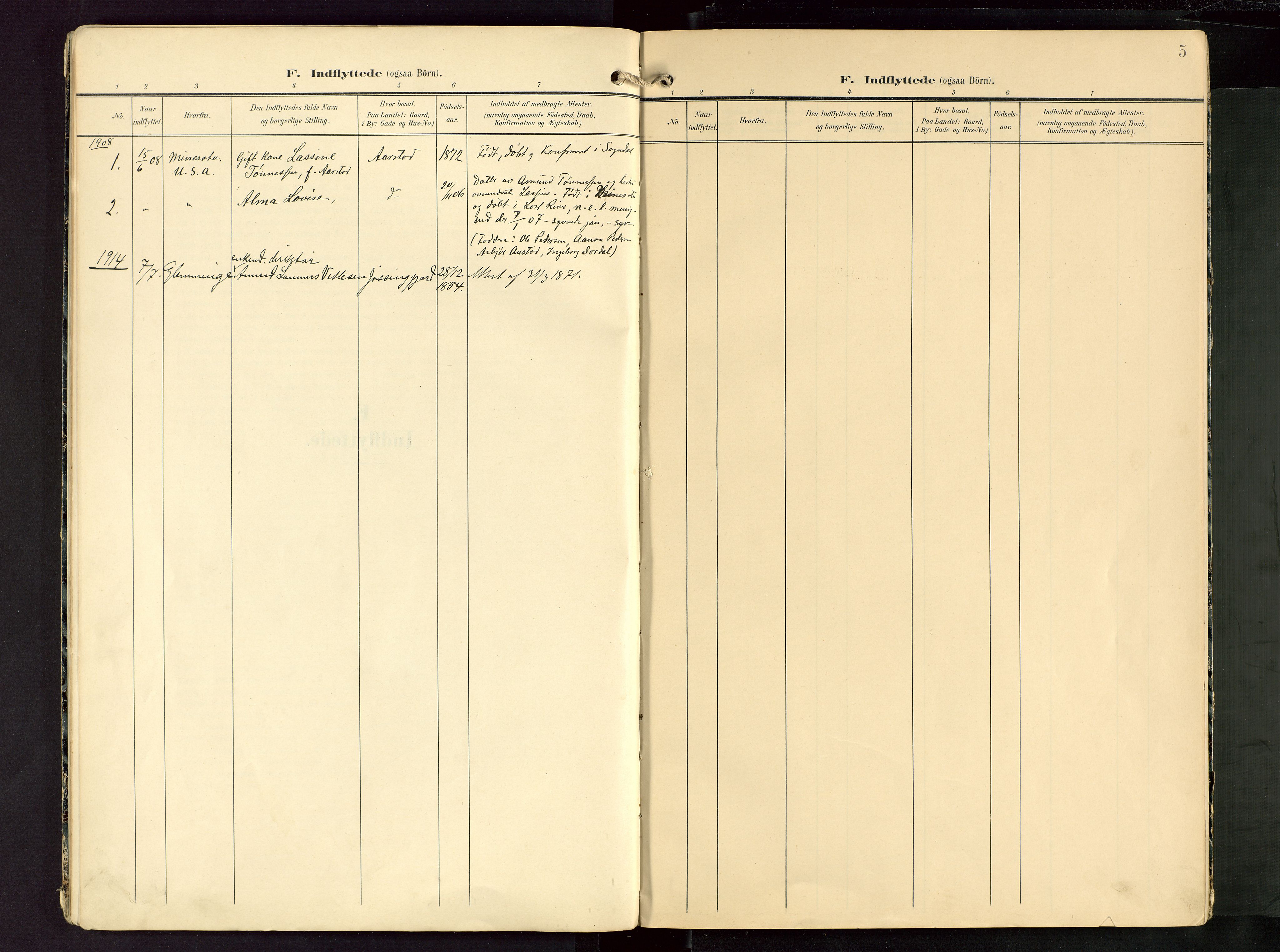 Sokndal sokneprestkontor, SAST/A-101808: Ministerialbok nr. A 13, 1905-1945, s. 5
