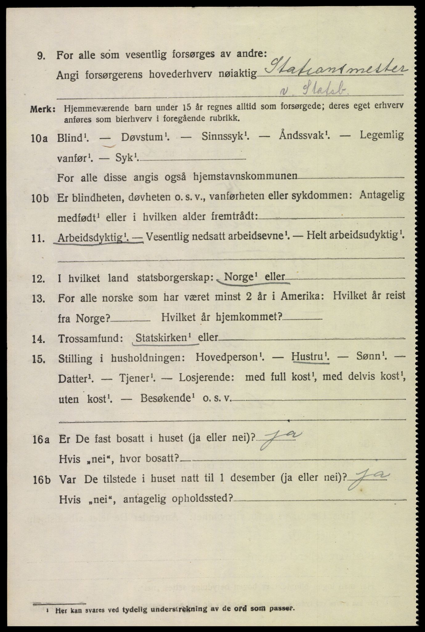 SAK, Folketelling 1920 for 0936 Hornnes herred, 1920, s. 2168