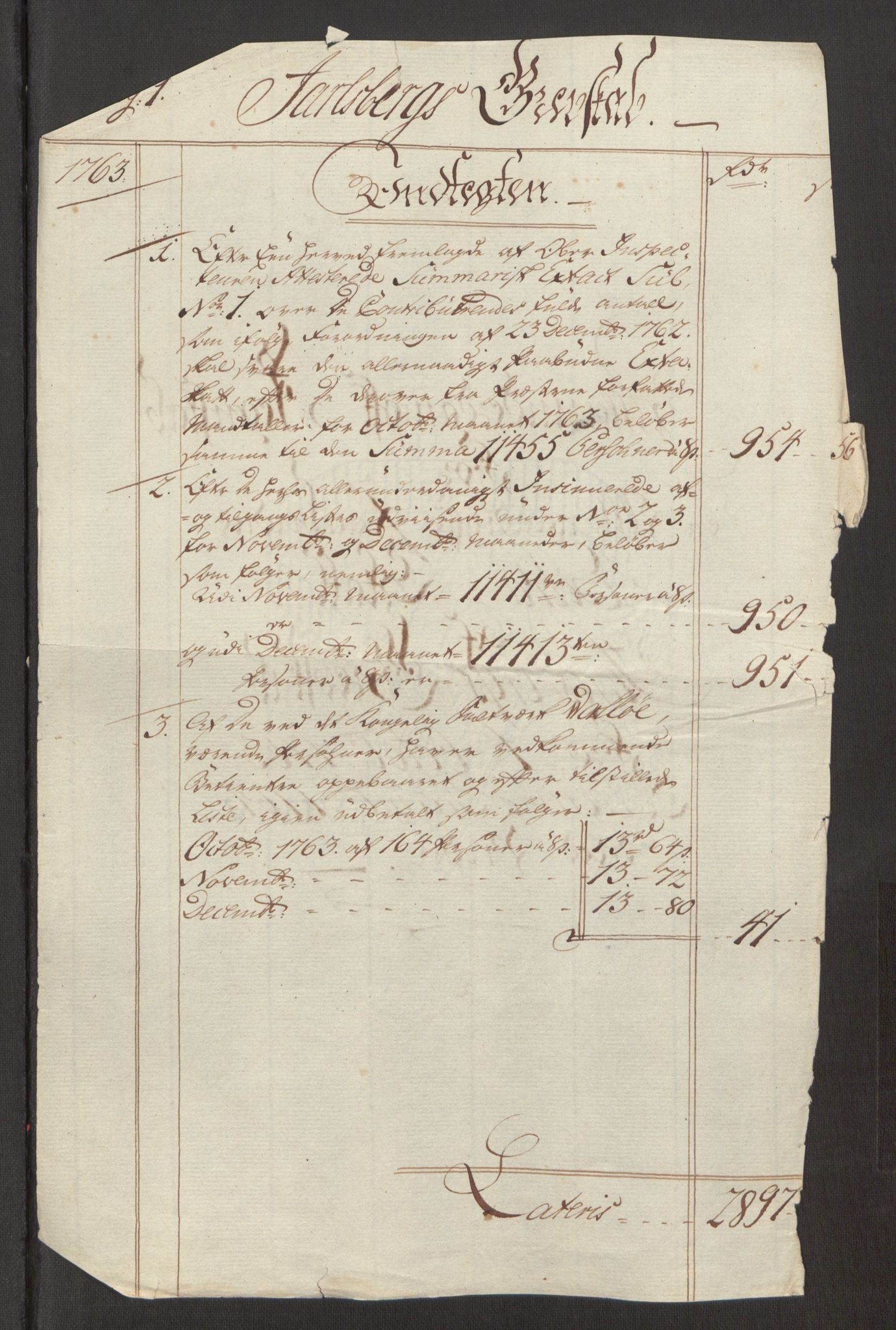 Rentekammeret inntil 1814, Reviderte regnskaper, Fogderegnskap, AV/RA-EA-4092/R32/L1960: Ekstraskatten Jarlsberg grevskap, 1762-1772, s. 45