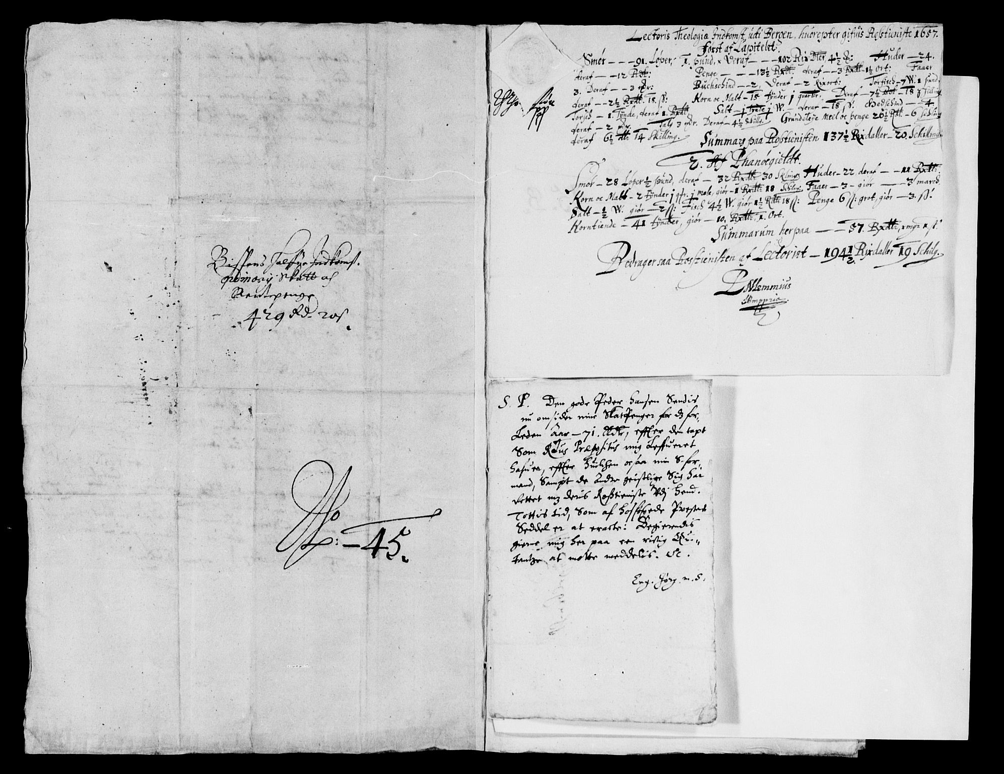 Rentekammeret inntil 1814, Reviderte regnskaper, Lensregnskaper, AV/RA-EA-5023/R/Rb/Rbt/L0140: Bergenhus len, 1657-1658