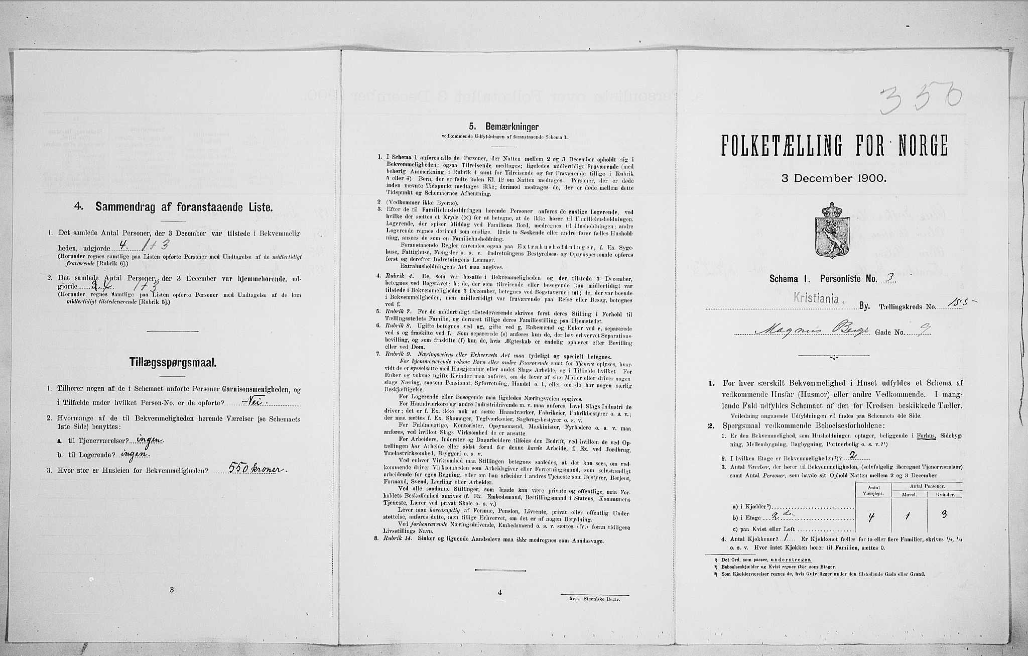 SAO, Folketelling 1900 for 0301 Kristiania kjøpstad, 1900, s. 53991