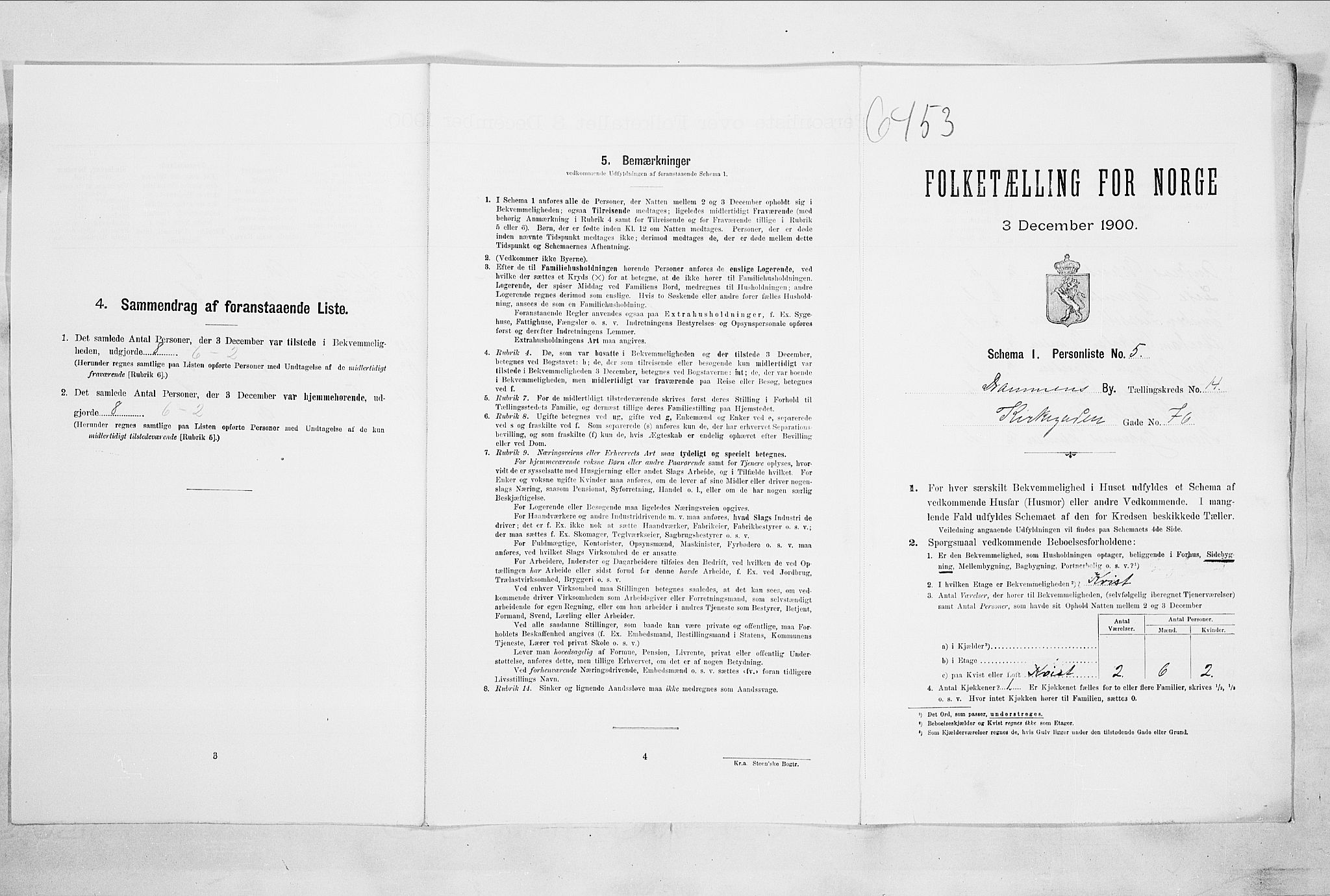RA, Folketelling 1900 for 0602 Drammen kjøpstad, 1900, s. 2482