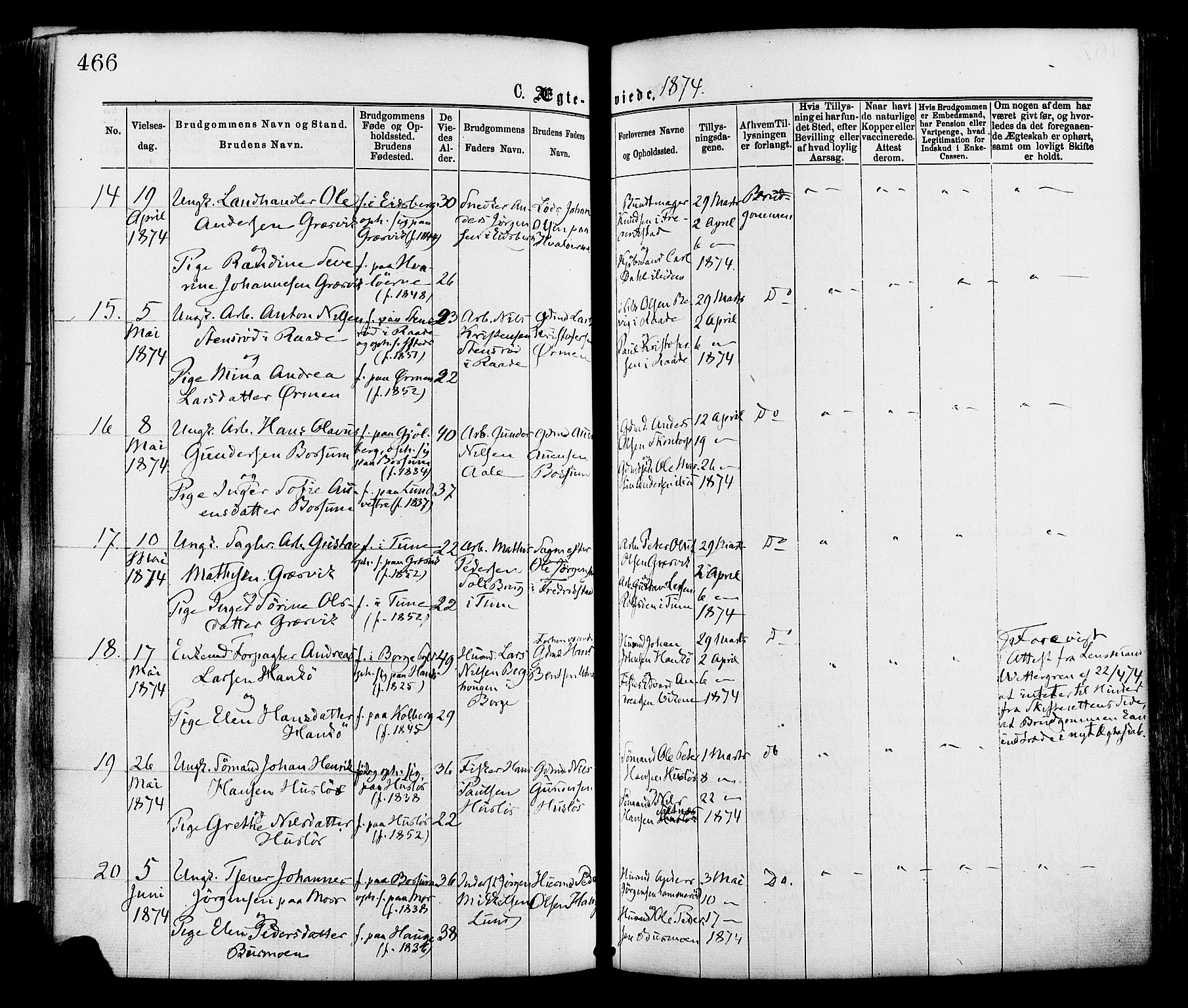 Onsøy prestekontor Kirkebøker, AV/SAO-A-10914/F/Fa/L0004: Ministerialbok nr. I 4, 1861-1877, s. 466