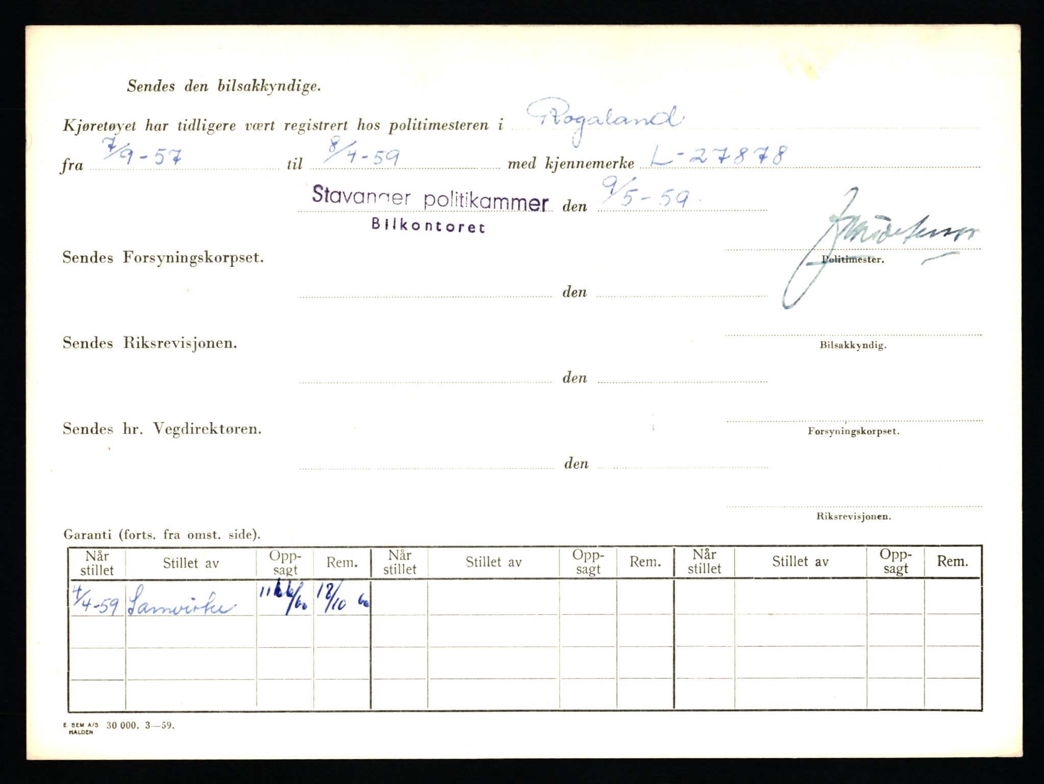 Stavanger trafikkstasjon, AV/SAST-A-101942/0/F/L0006: L-1700 - L-2149, 1930-1971, s. 162