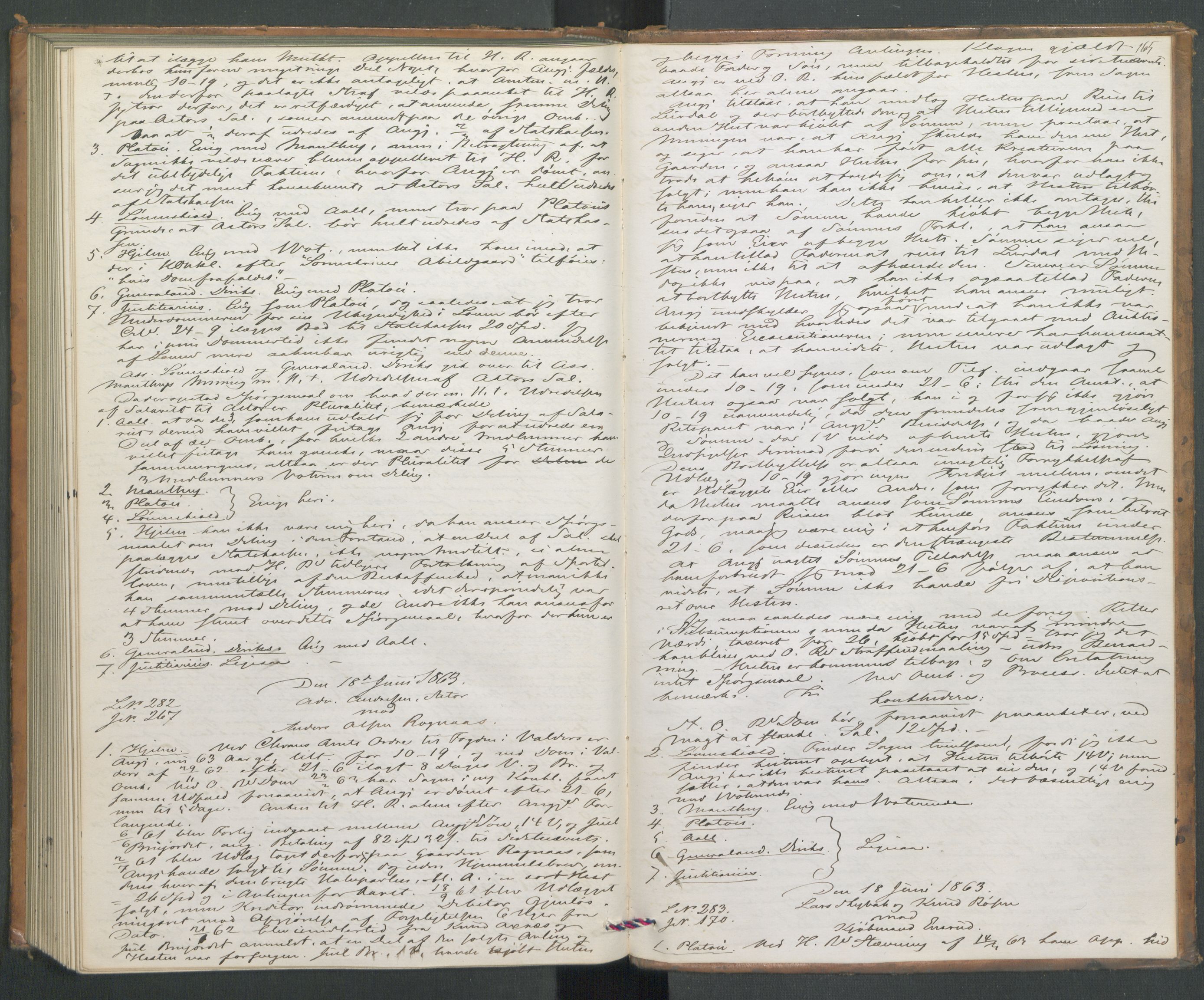 Høyesterett, AV/RA-S-1002/E/Eb/Ebb/L0053: Voteringsprotokoll, 1862-1863, s. 164b-165a