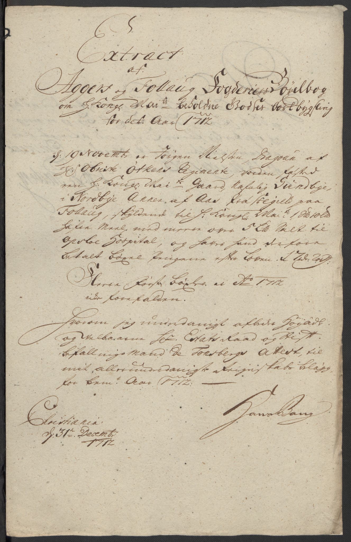 Rentekammeret inntil 1814, Reviderte regnskaper, Fogderegnskap, AV/RA-EA-4092/R10/L0450: Fogderegnskap Aker og Follo, 1712, s. 137