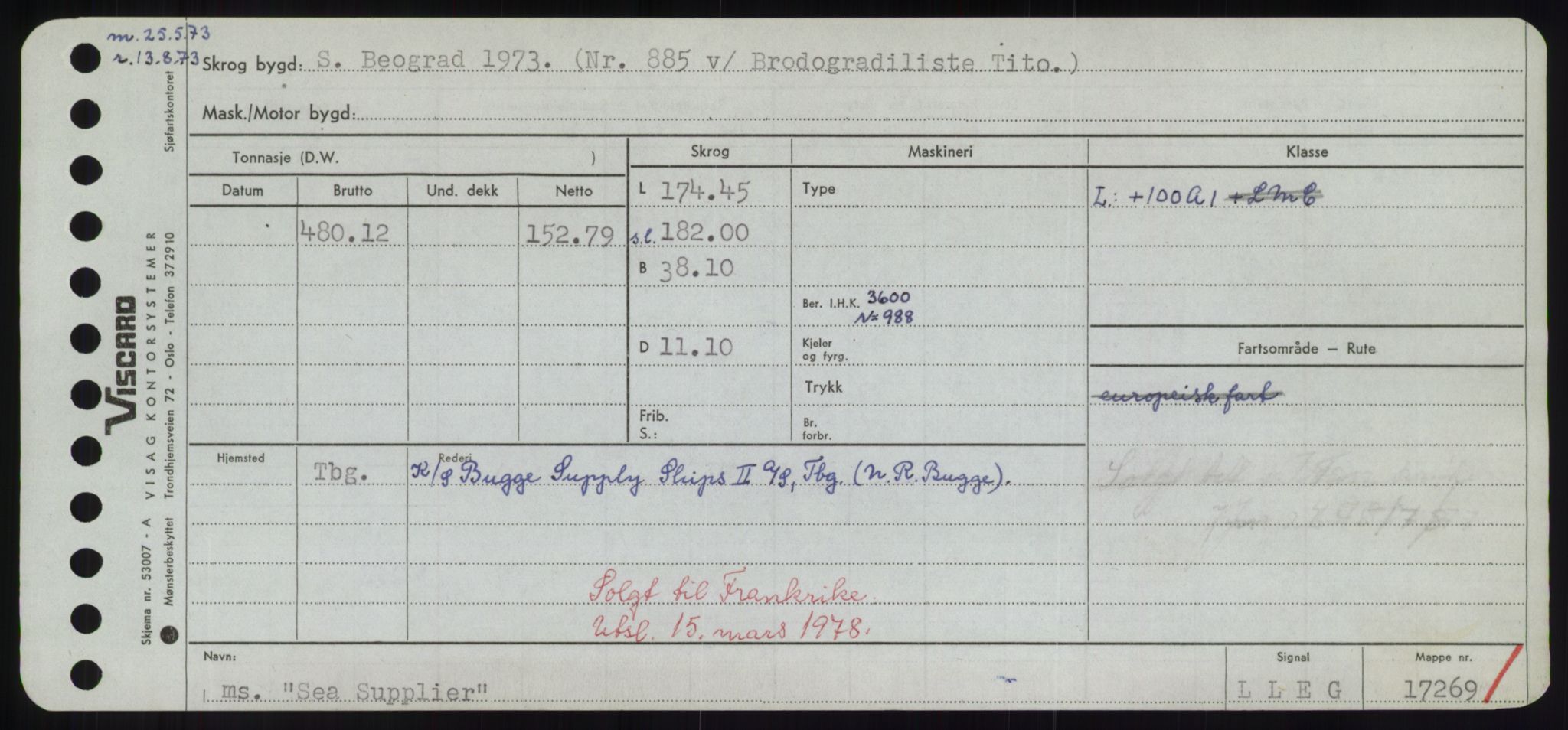 Sjøfartsdirektoratet med forløpere, Skipsmålingen, RA/S-1627/H/Hd/L0032: Fartøy, San-Seve, s. 315