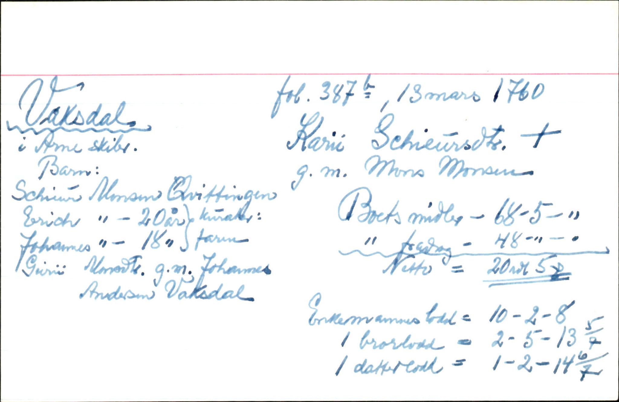 Skiftekort ved Statsarkivet i Bergen, SAB/SKIFTEKORT/001/L0002: Skifteprotokoll nr. 4, 1757-1763, s. 327