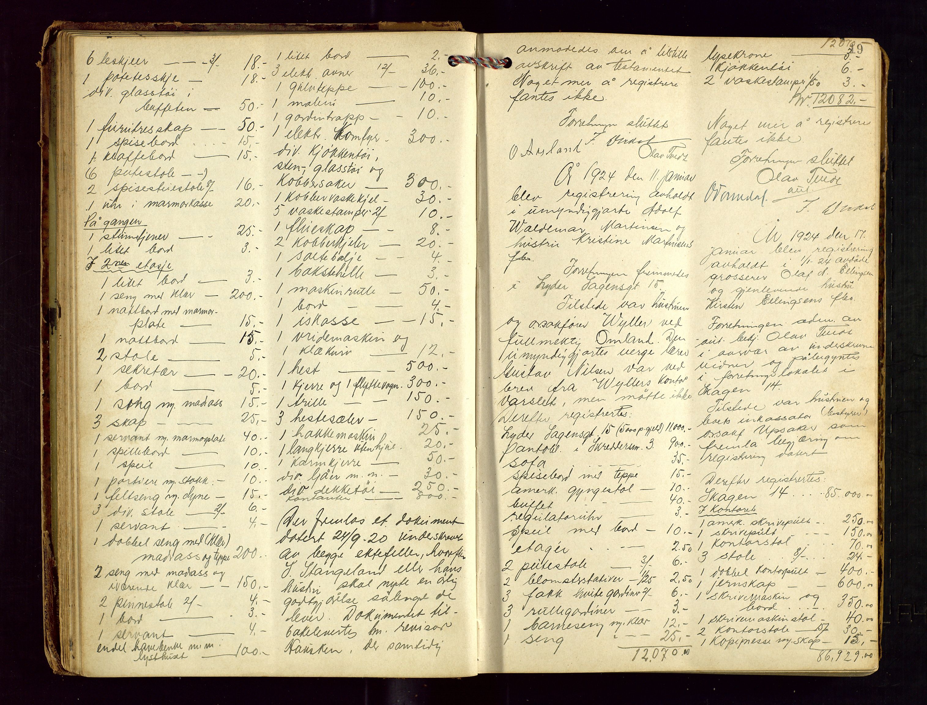 Stavanger skifteforvalter, AV/SAST-A-101412/001/5/53/533BA/L0004: Registreringsprotokoll, 1923-1930, s. 18b-19a