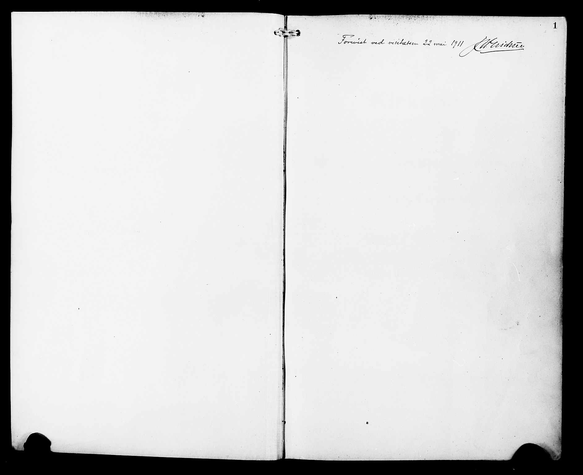 Odda Sokneprestembete, SAB/A-77201/H/Hab: Klokkerbok nr. A 8, 1910-1923, s. 1
