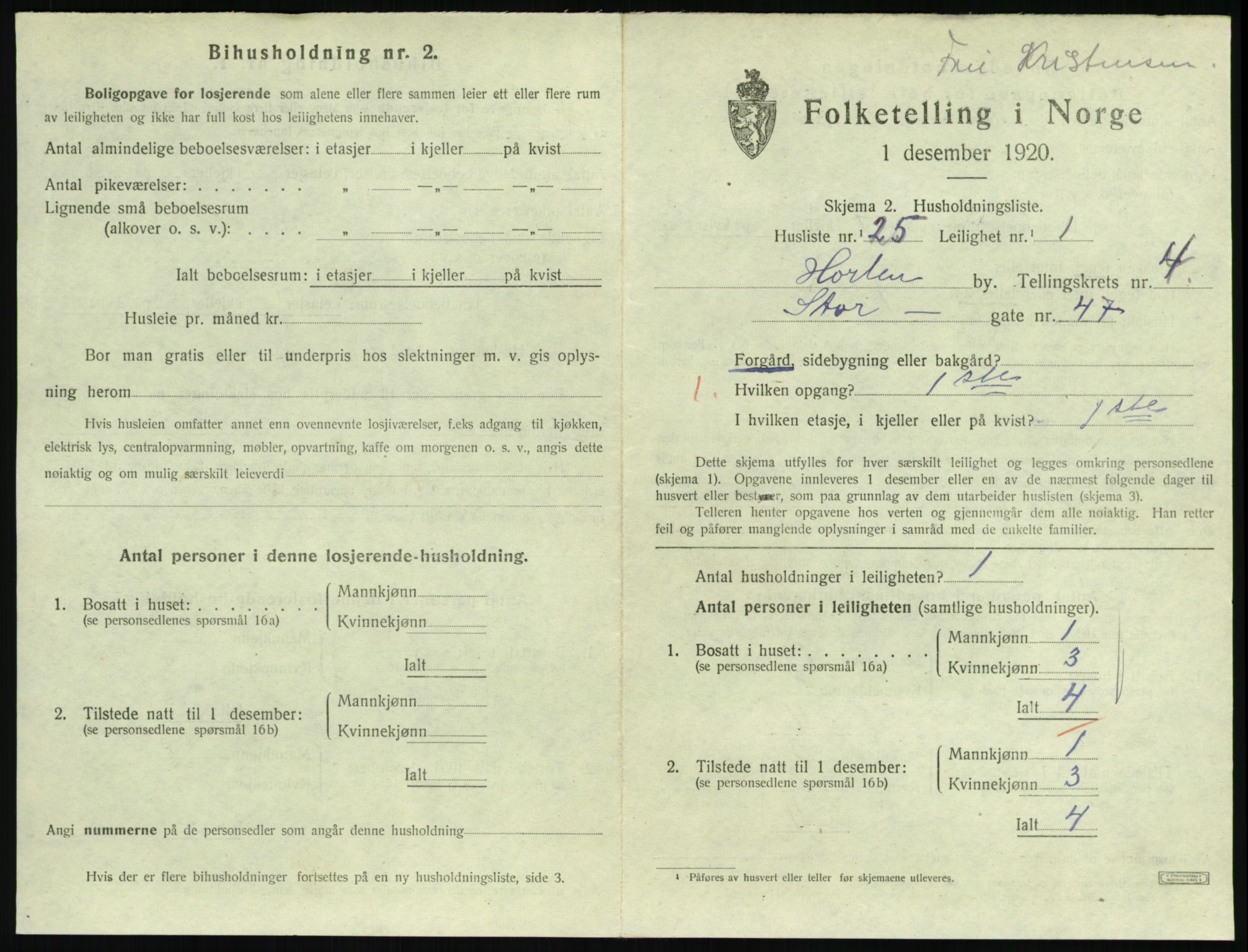SAKO, Folketelling 1920 for 0703 Horten kjøpstad, 1920, s. 4919