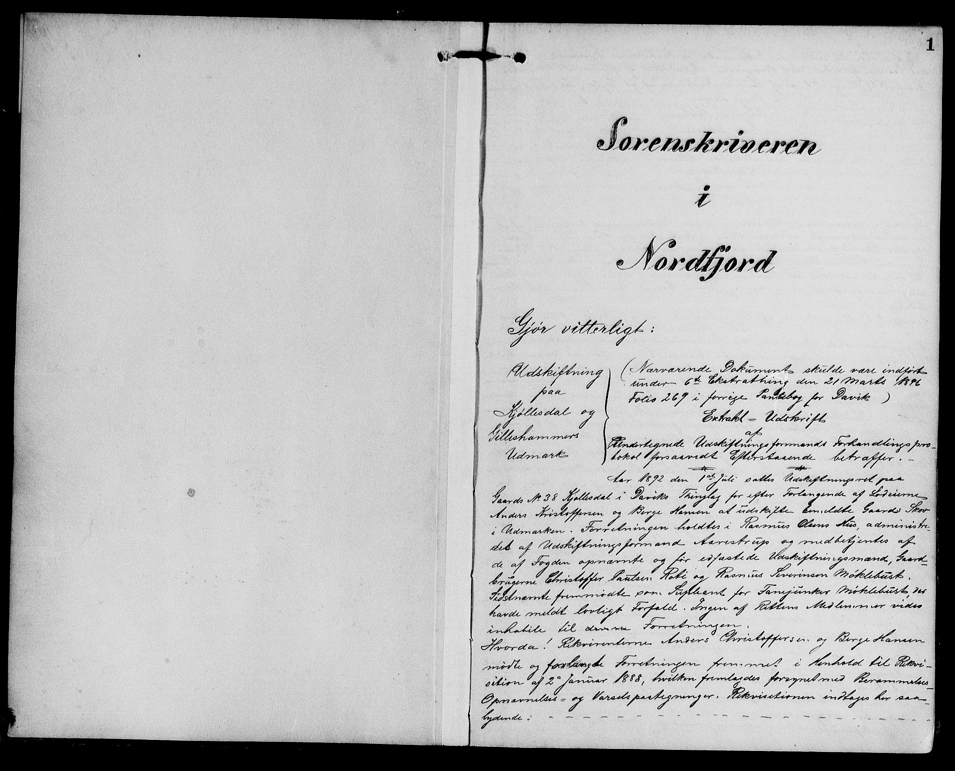 Nordfjord sorenskriveri, SAB/A-2801/02/02b/02bd/L0020: Pantebok nr. II.B.d.20, 1896-1901, s. 1