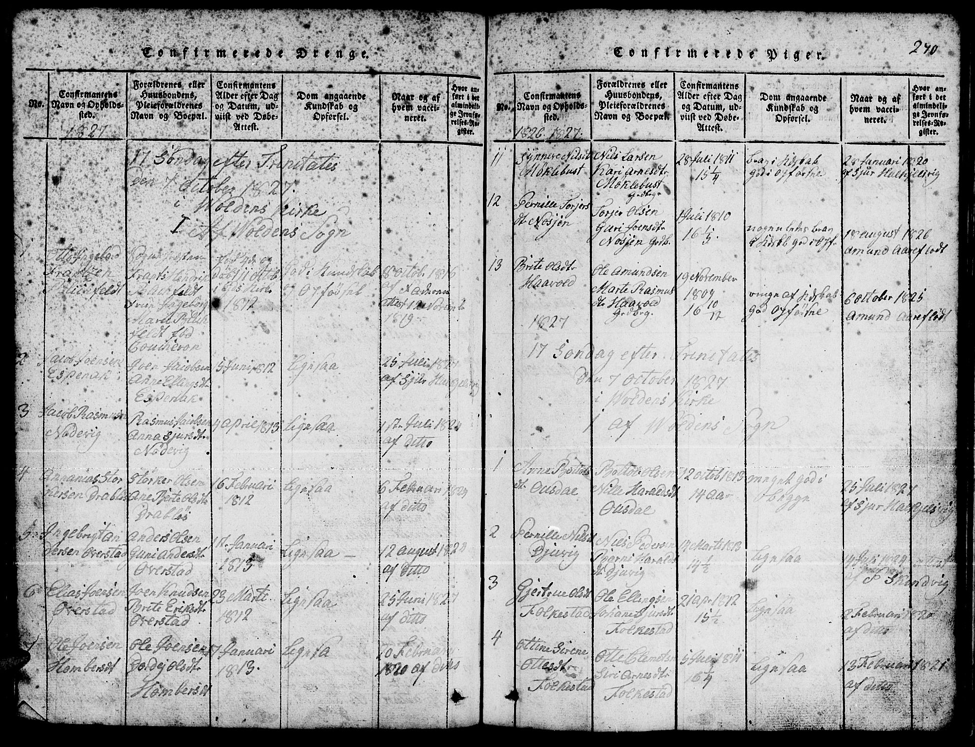 Ministerialprotokoller, klokkerbøker og fødselsregistre - Møre og Romsdal, SAT/A-1454/511/L0155: Klokkerbok nr. 511C01, 1817-1829, s. 270