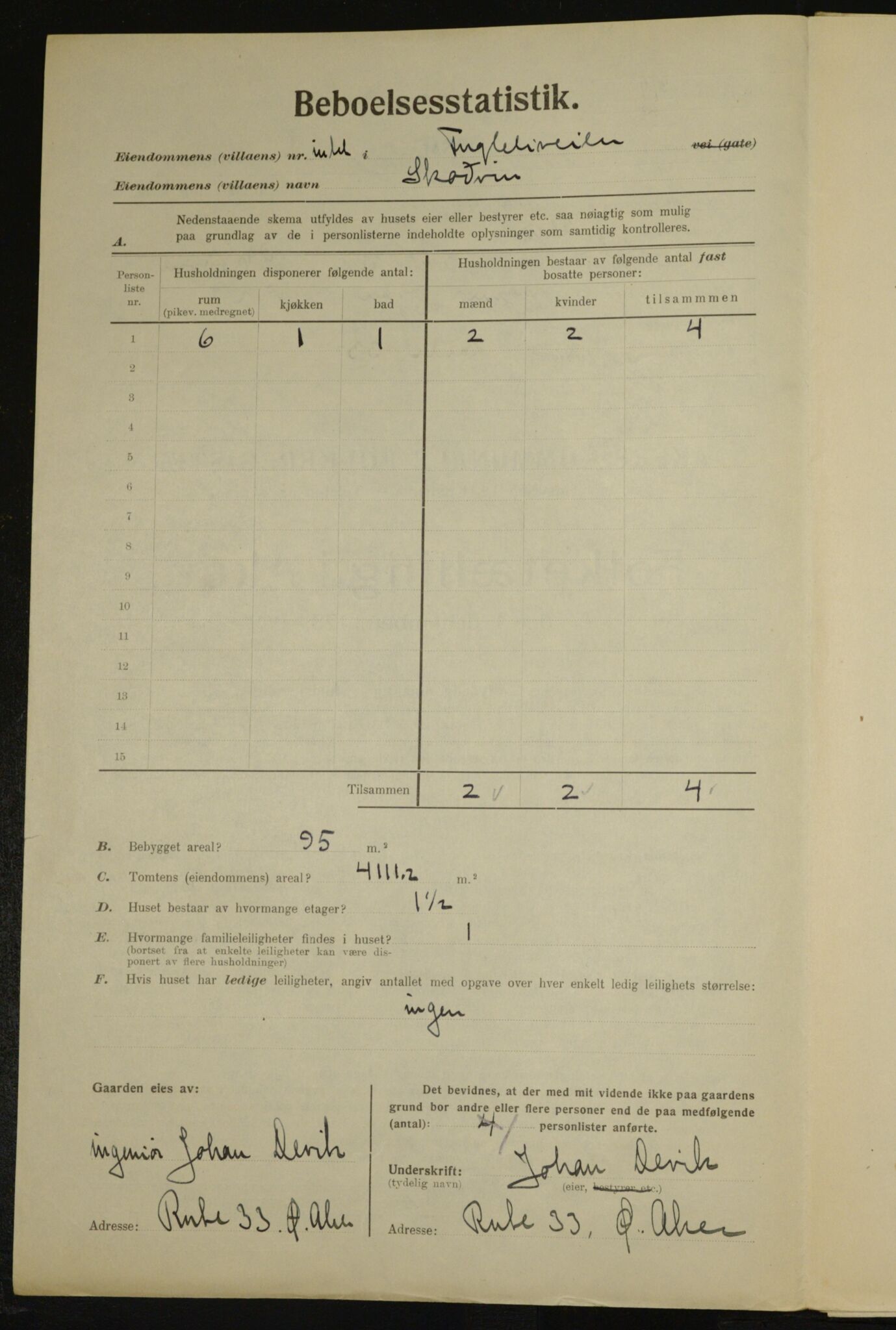 , Kommunal folketelling 1.12.1923 for Aker, 1923, s. 24563