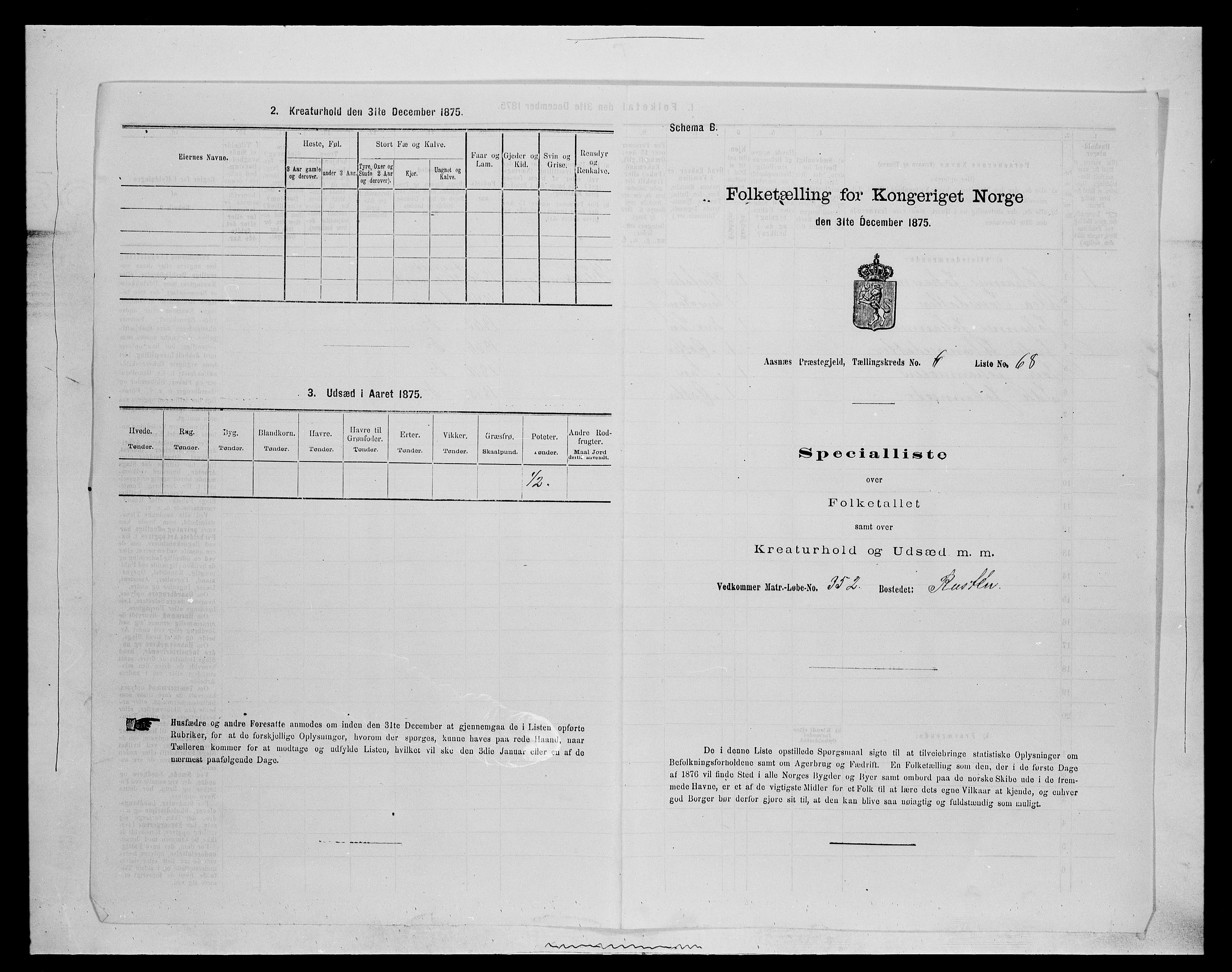 SAH, Folketelling 1875 for 0425P Åsnes prestegjeld, 1875, s. 949
