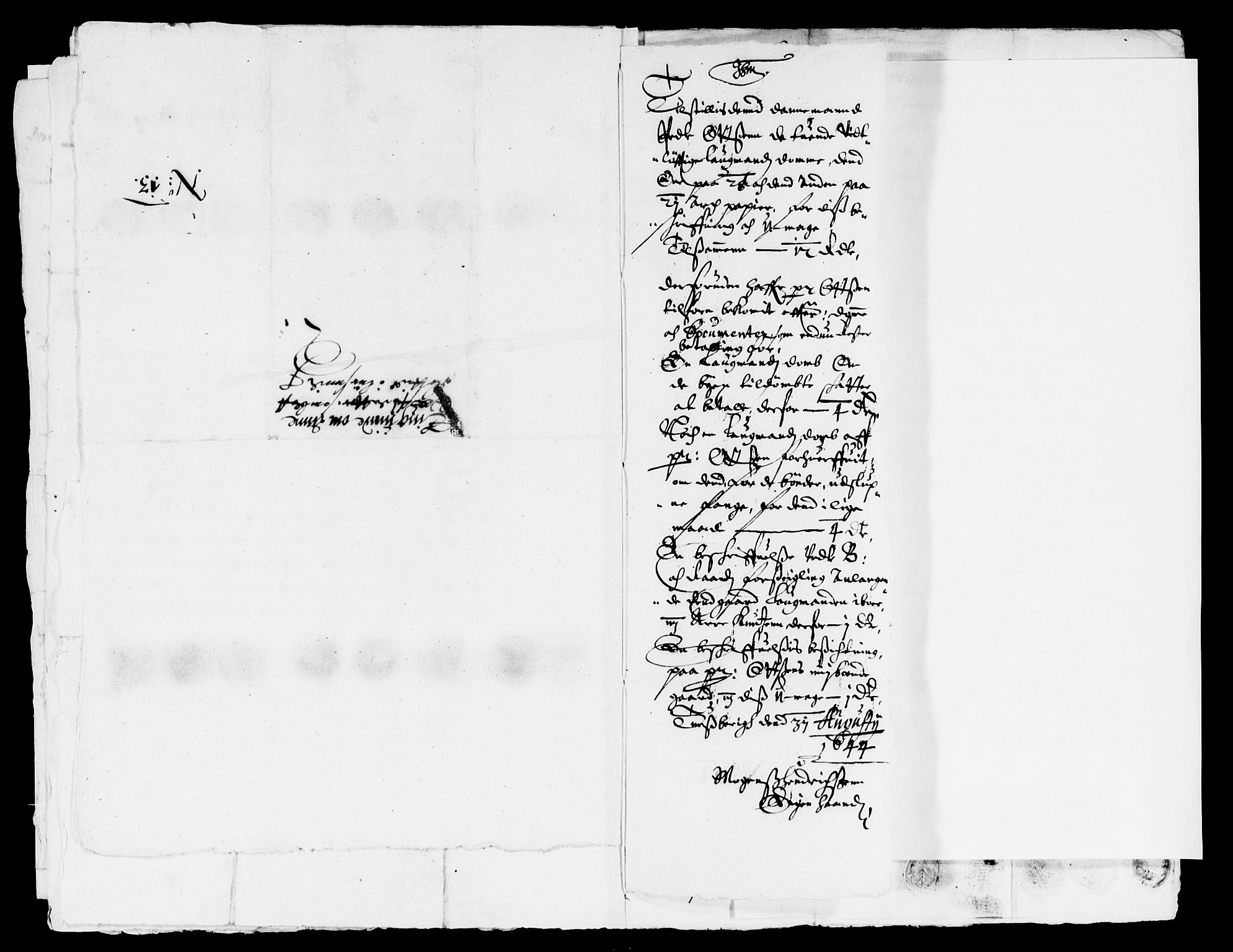 Rentekammeret inntil 1814, Reviderte regnskaper, Lensregnskaper, RA/EA-5023/R/Rb/Rbo/L0024: Tønsberg len, 1642-1644