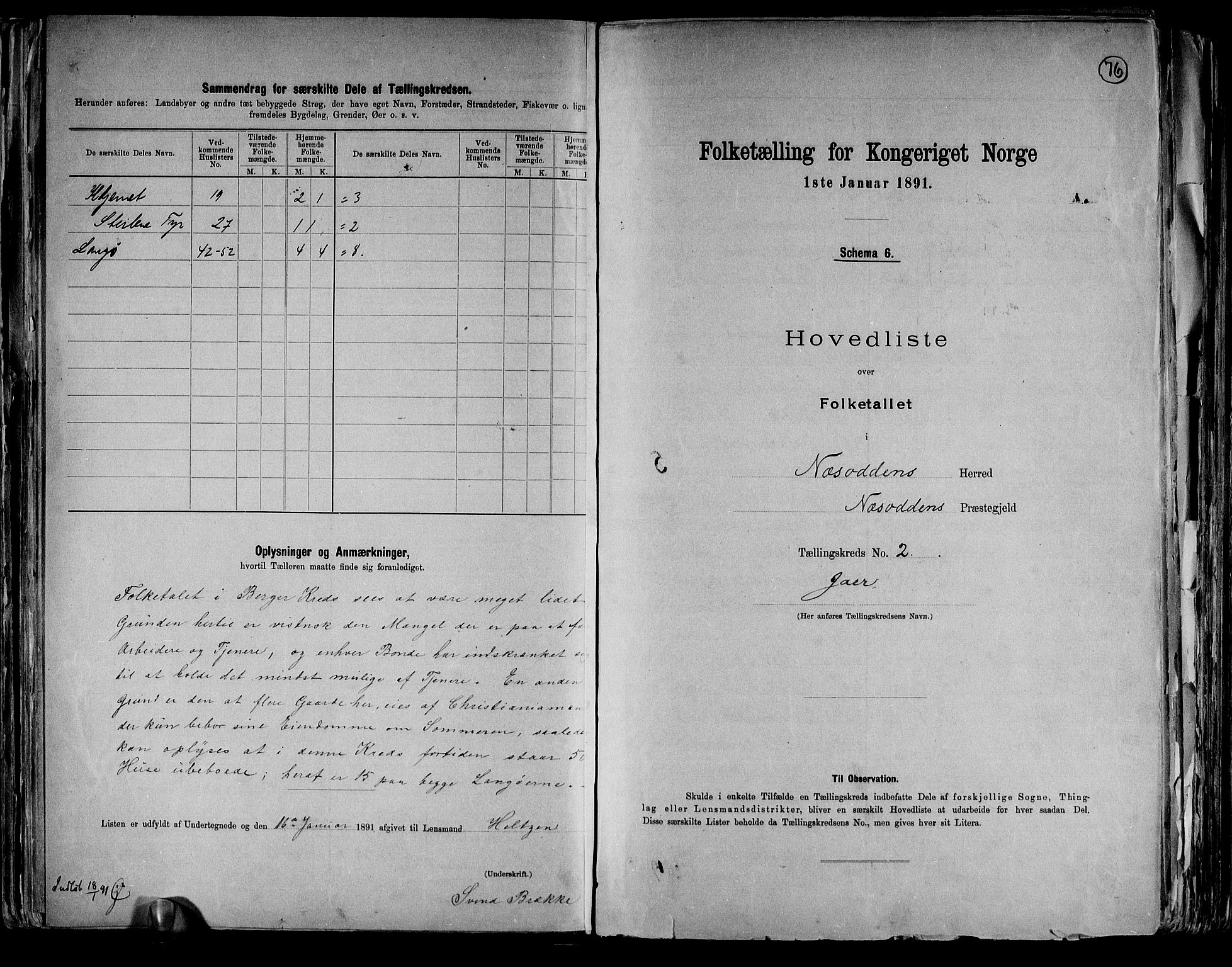 RA, Folketelling 1891 for 0216 Nesodden herred, 1891, s. 7