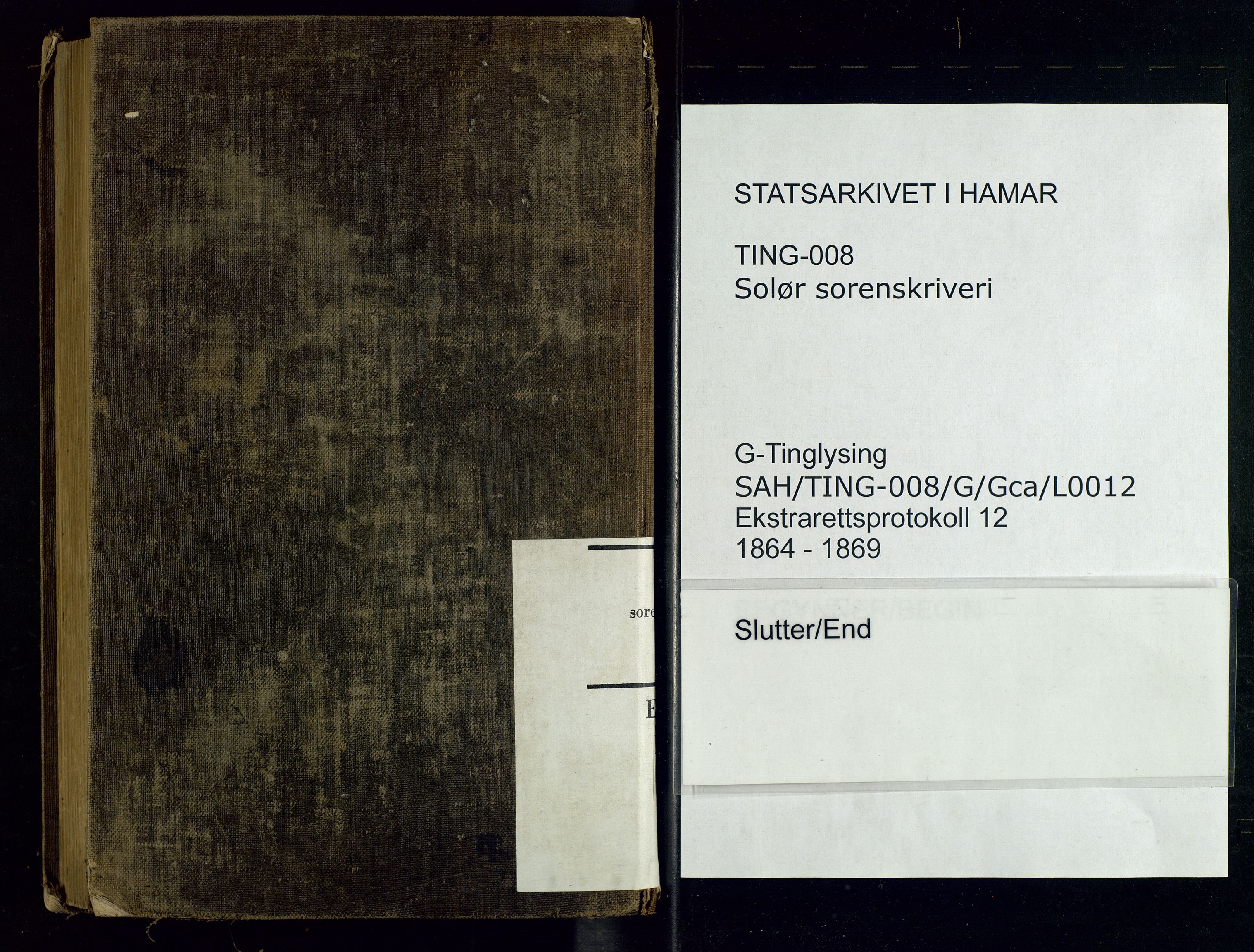 Solør tingrett, SAH/TING-008/G/Gc/Gca/L0012: Ekstrarettsprotokoll, 1864-1869