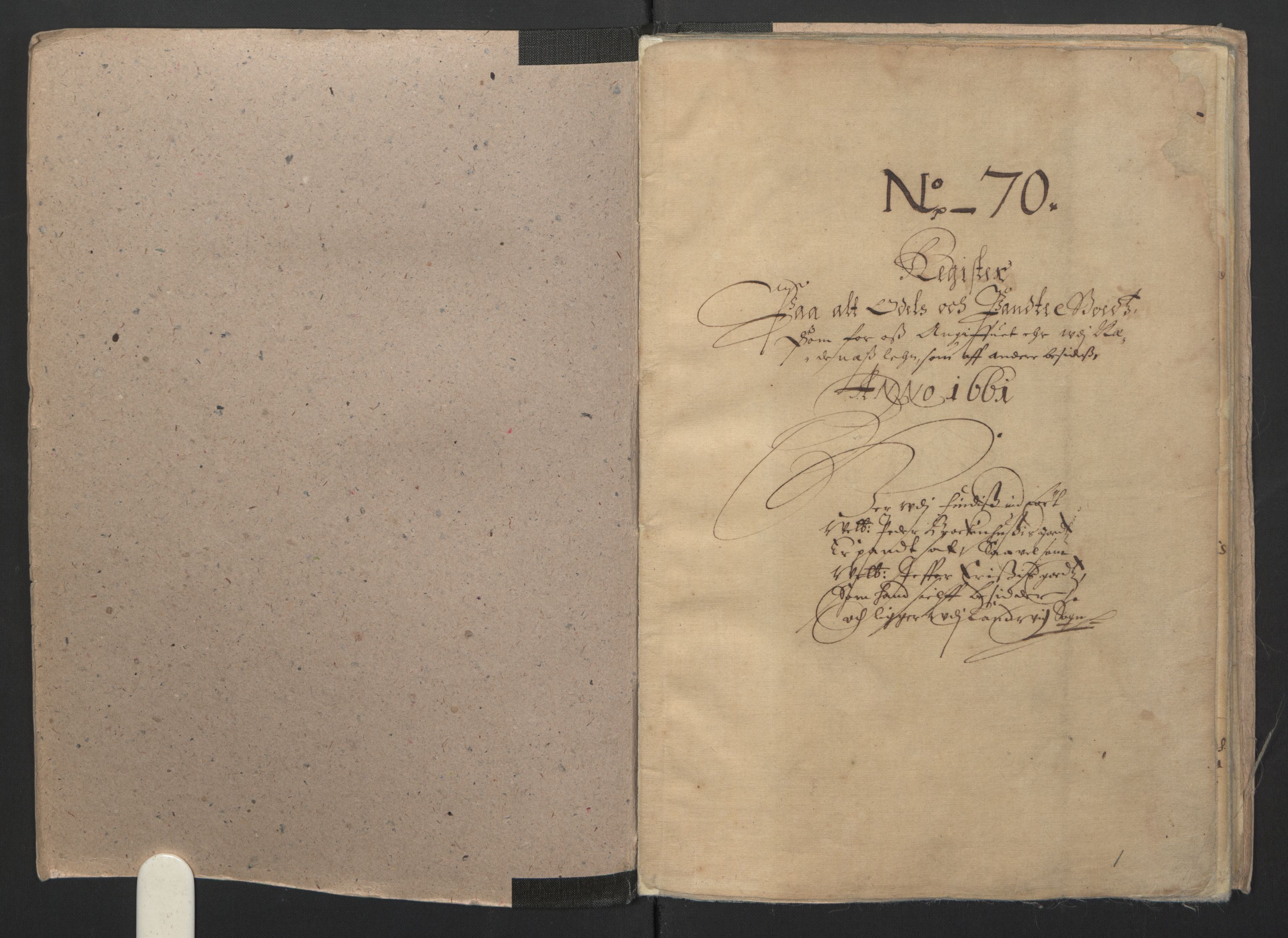 Rentekammeret inntil 1814, Realistisk ordnet avdeling, RA/EA-4070/L/L0022/0003: Agder lagdømme: / Odelsjordebok. Nedenes len, 1661, s. 1a
