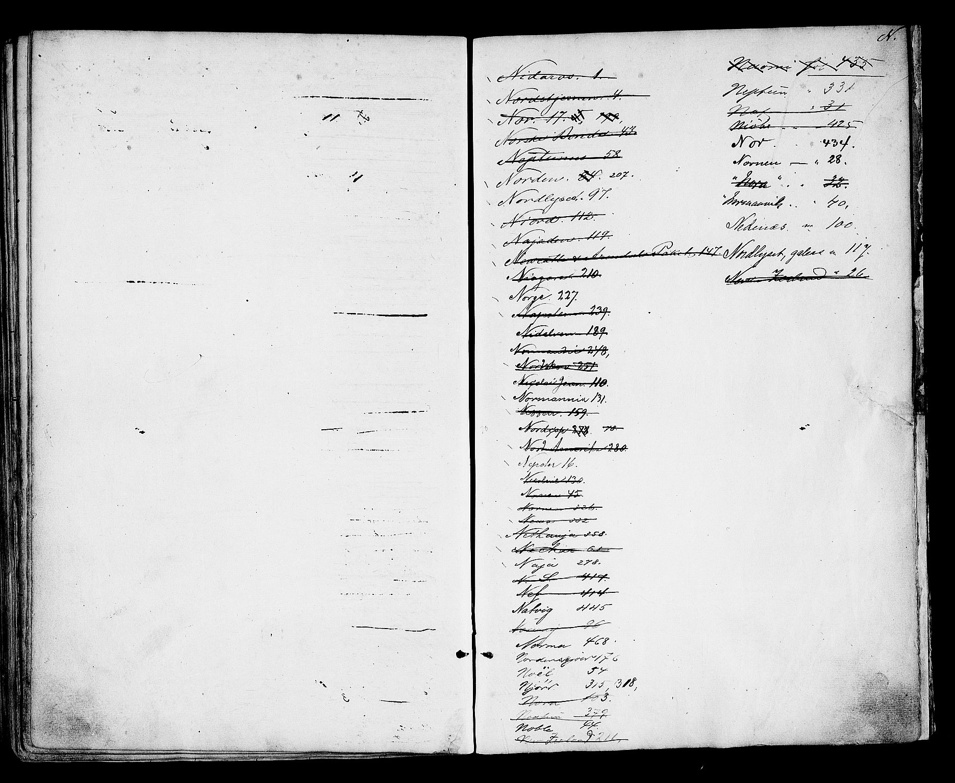 Arendal tollsted, SAK/1351-0003/H/Ha/L0642: Protokoll over utleverte nasjonalitetsbevis, 1864-1874, s. 449