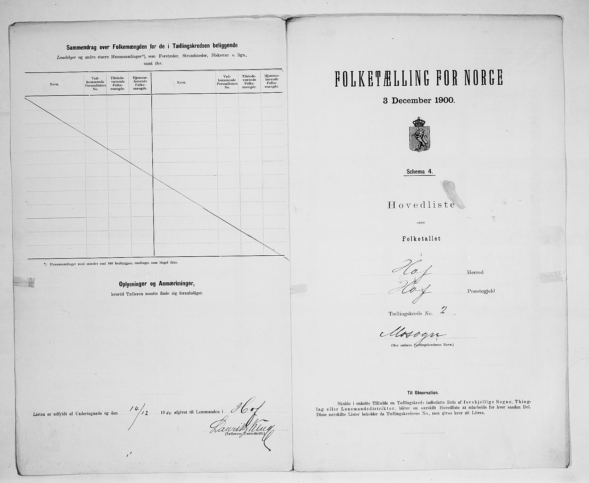 SAH, Folketelling 1900 for 0424 Hof herred, 1900, s. 17